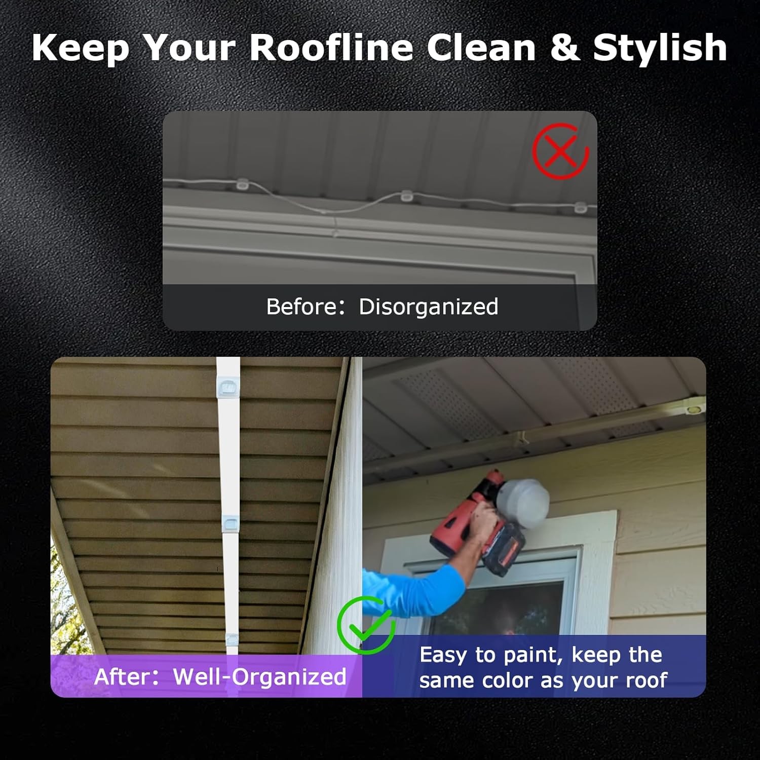 100FT Light Track System for Govee Permanent Outdoor Lights Pro (H706A)