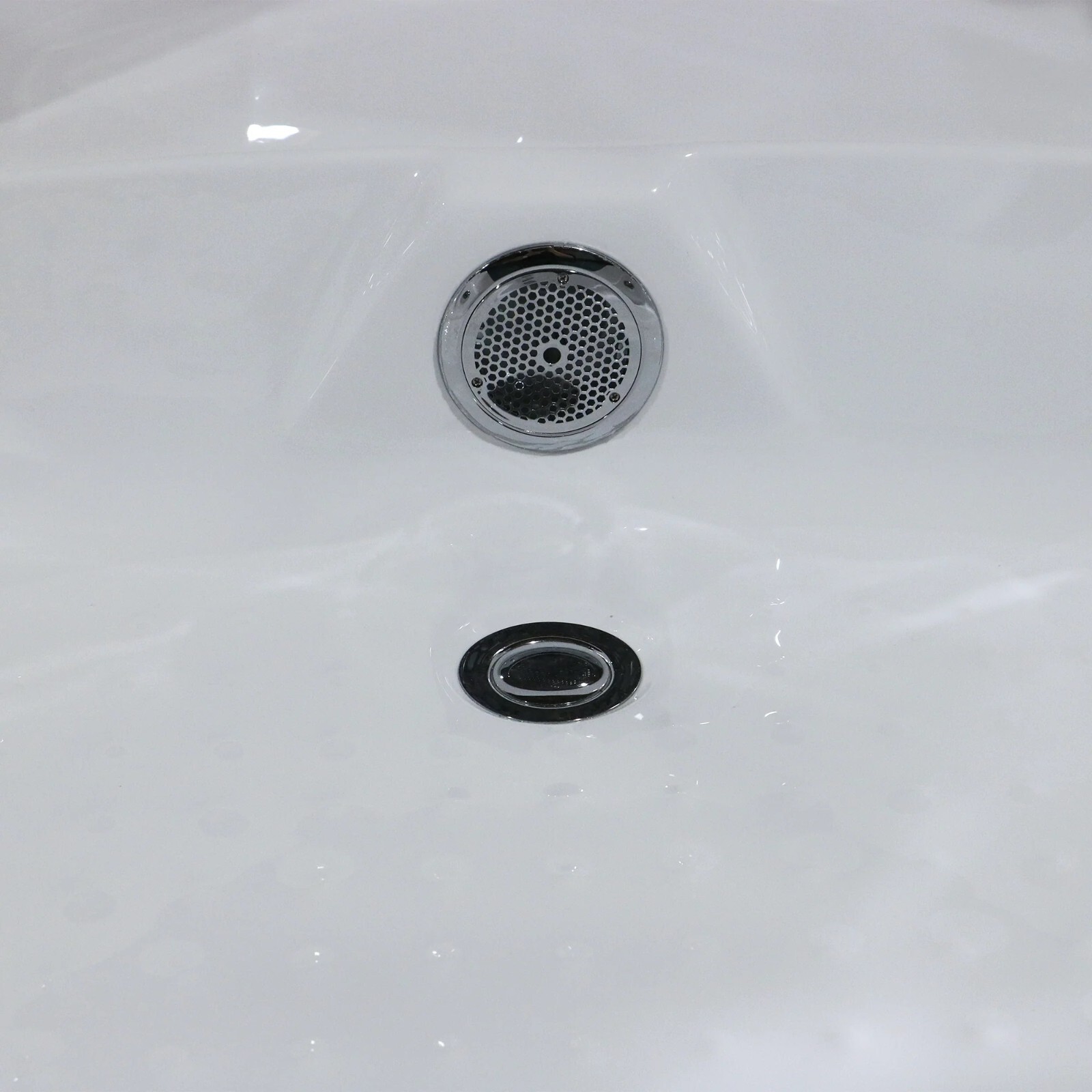 Corner Bathtub 61" Acrylic with Light, Heater, Freestanding Soaking Spa Jetted