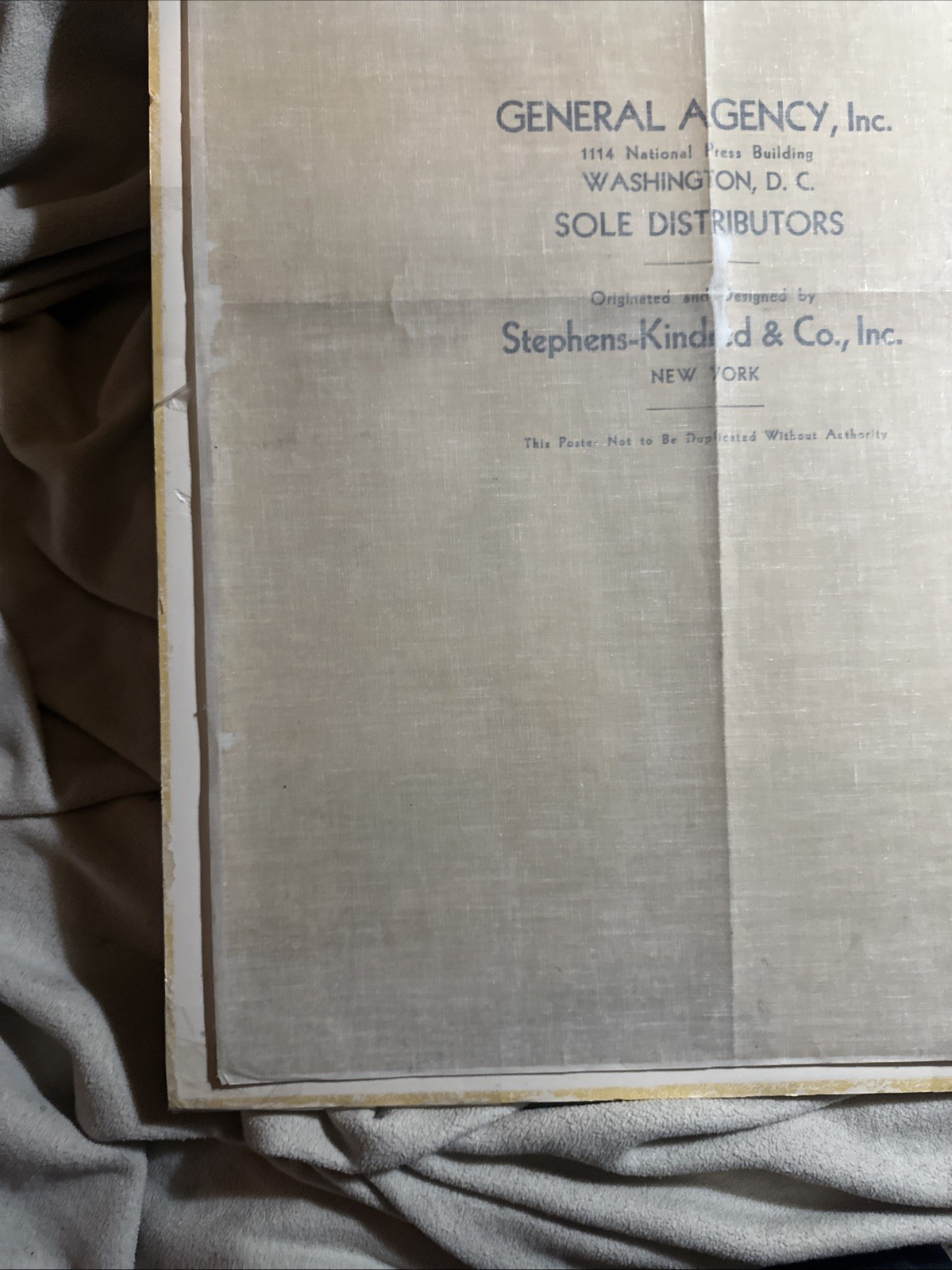 Antique N.R.A National Revival Act Poster Original Wake Up Americans