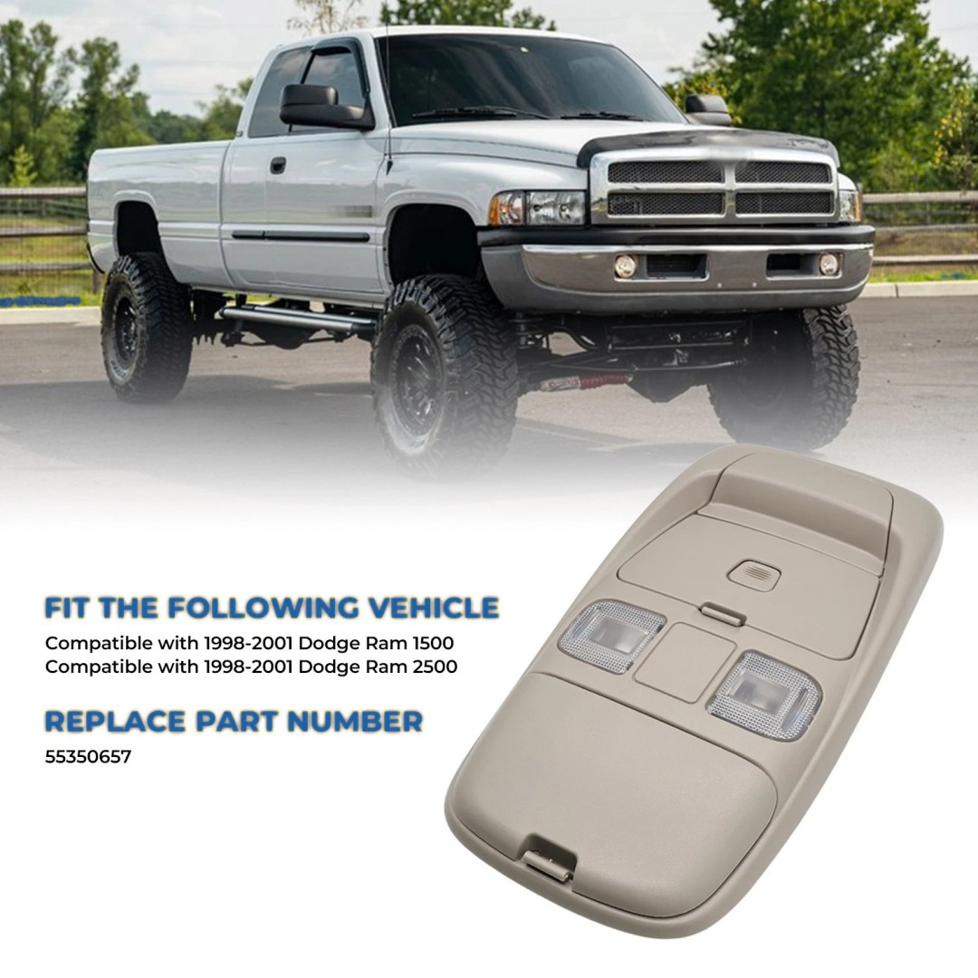 Overhead Console Dome Light Storage For 1998-2001 Dodge Ram 1500 2500 55350657