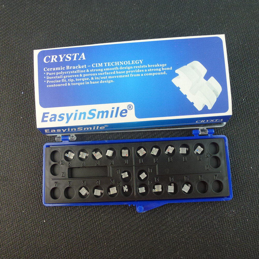 5PK Dental Ceramic Brackets Orthodontic Mini Clear Braces MBT/ROTH 022 345 Hooks