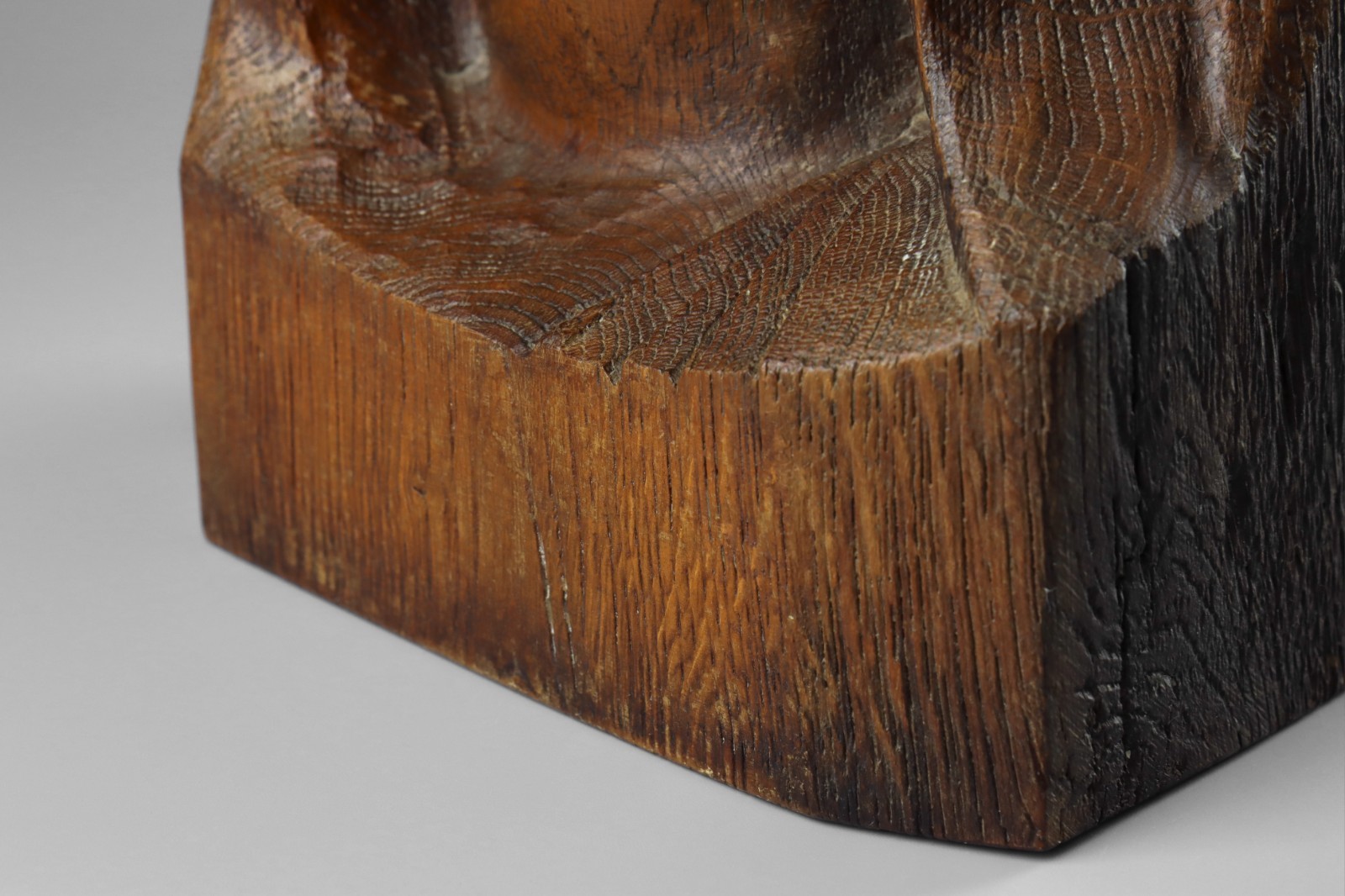 Antique 19th Century Ecclesiastical Gothic Carved Wood Head Of The Madonna