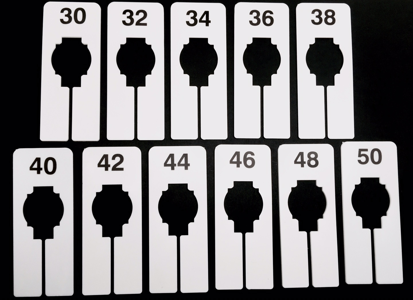 Clothing Rack Rectangular Size Divider Men's Assortment Hanger Retail Store