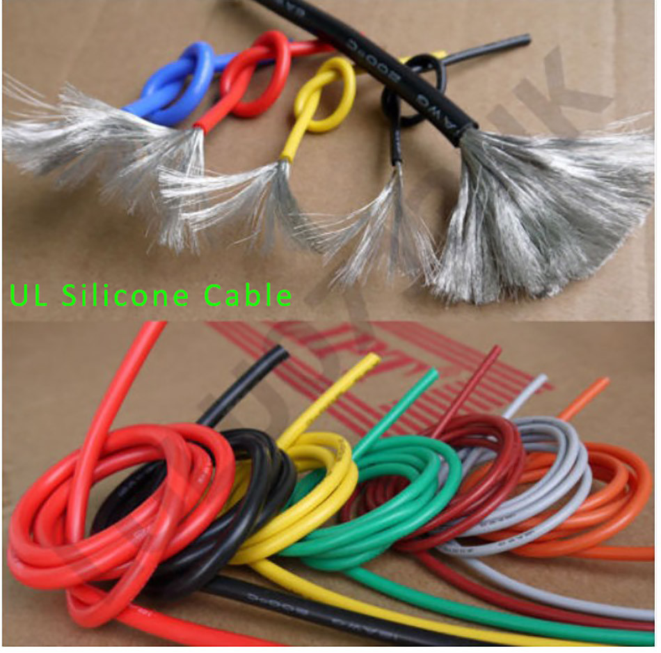 14/16/18/20/22/24/26/28/30AWG UL Strand Wire Silicone Flexible Cables Coloured