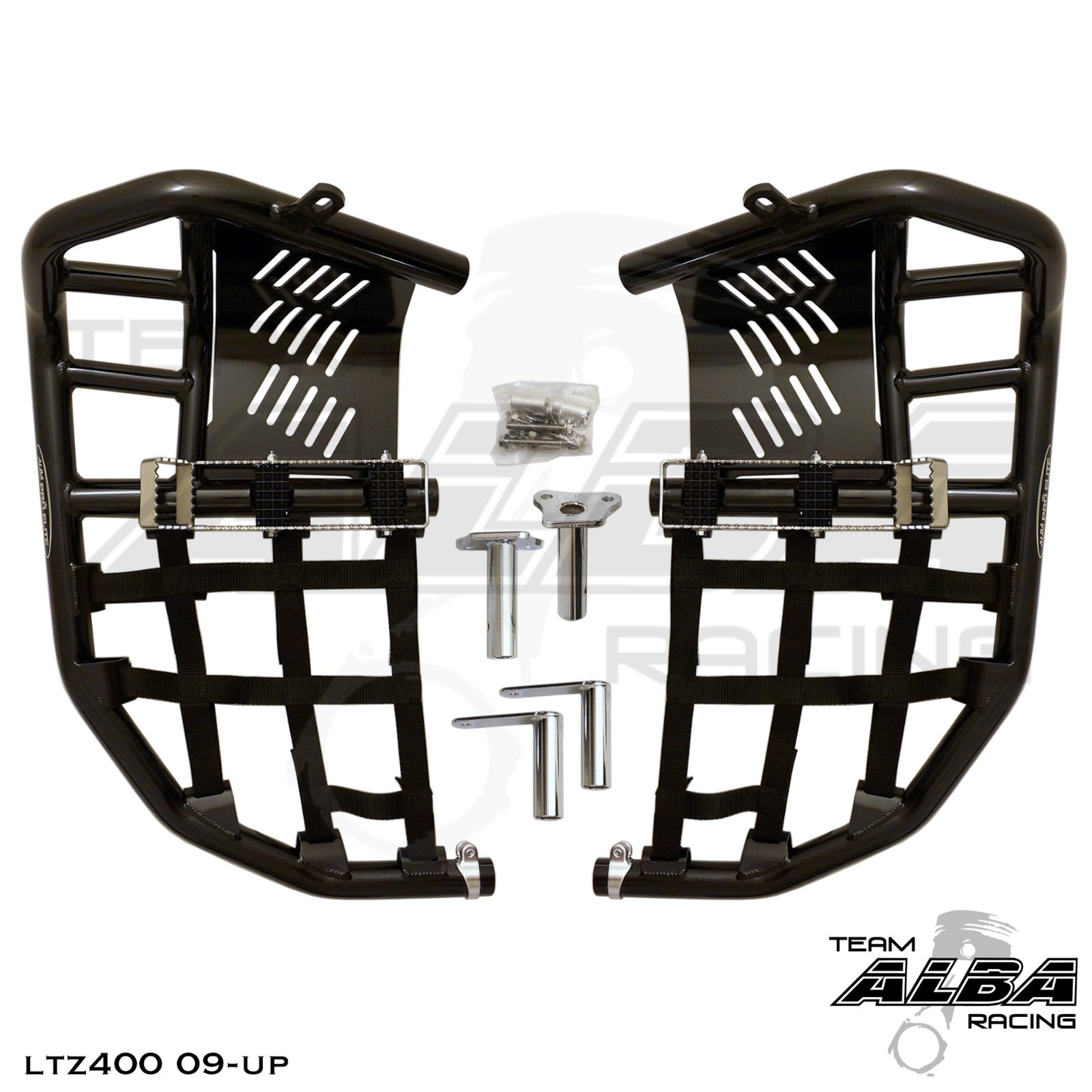 suzuki LTR 450R 450  Nerf Bars  Pro Peg  Alba Racing  Blk 195 T7 B