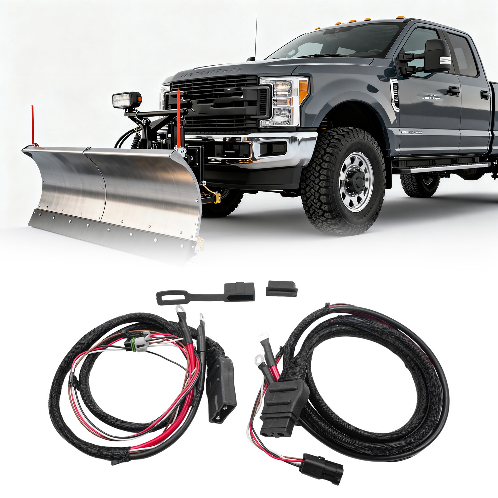 NEW 4 Pin Battery Cable Set 72168 42014 42015 for Western SnowEx Fisher Blizzard