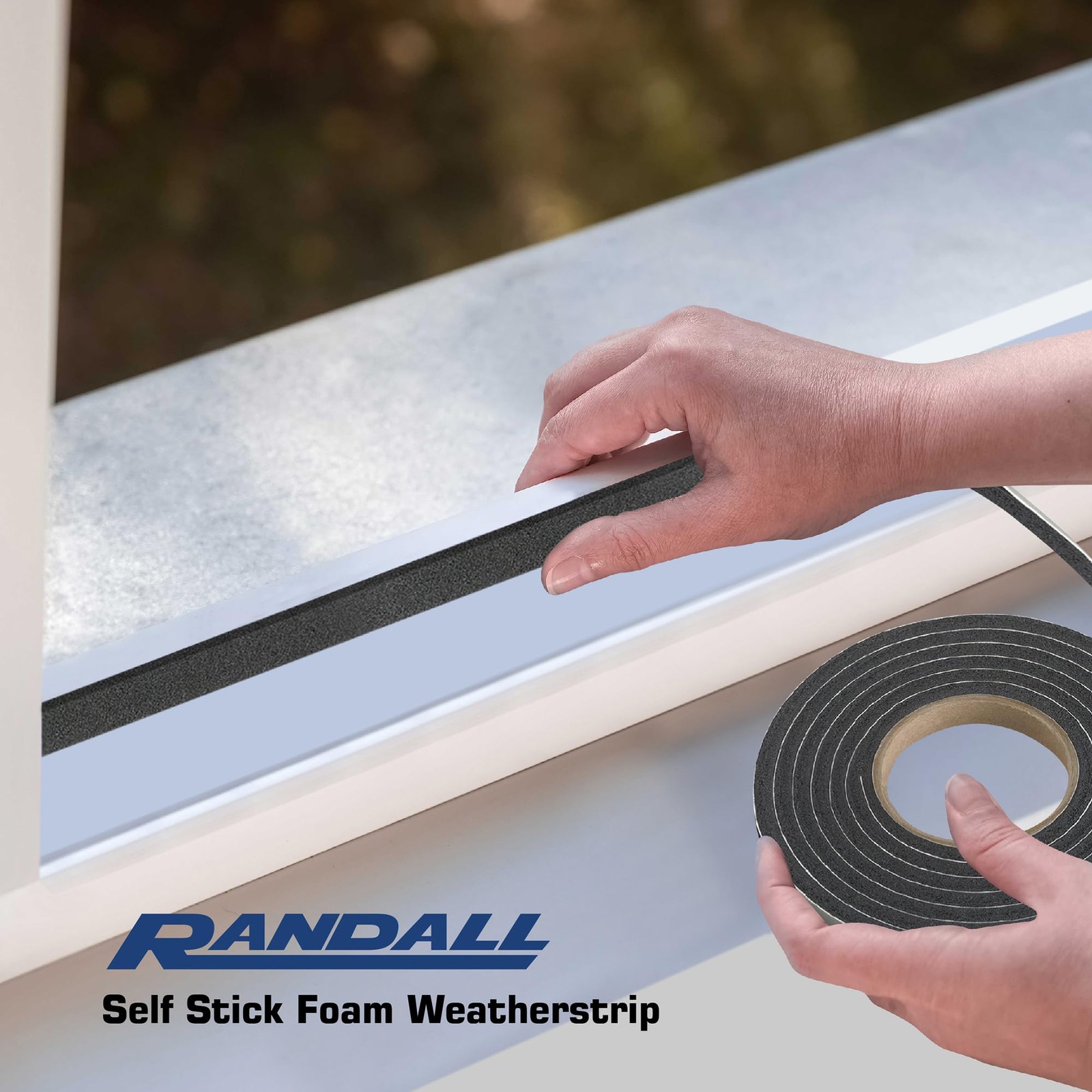 Grey Highly Compressable Foam Self Adhesive Weatherstrip (1/4" Thick x 3/4" W...