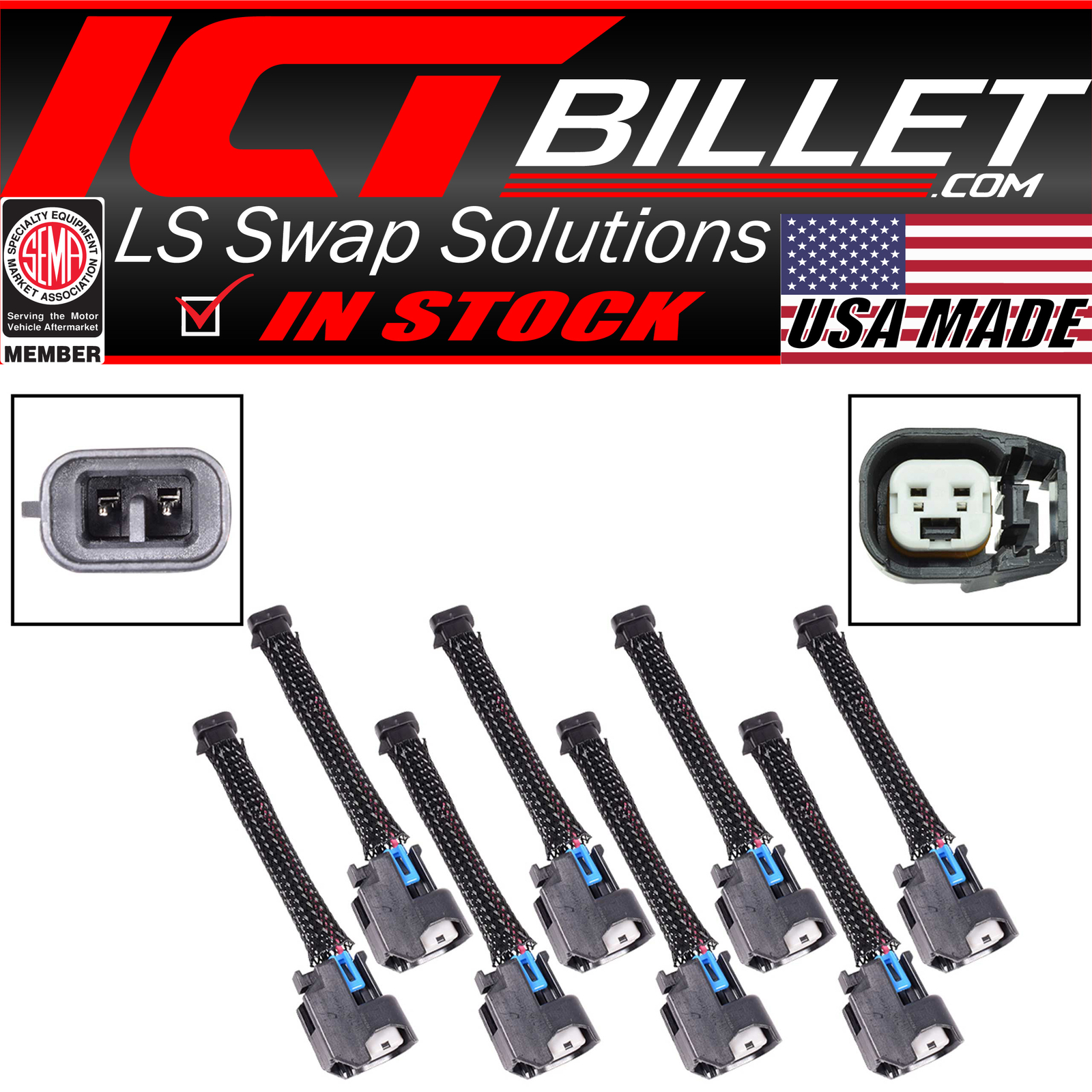 Wire Harness Adapter Compatible with Mini Delphi Multec 2 Harness to USCAR EV...