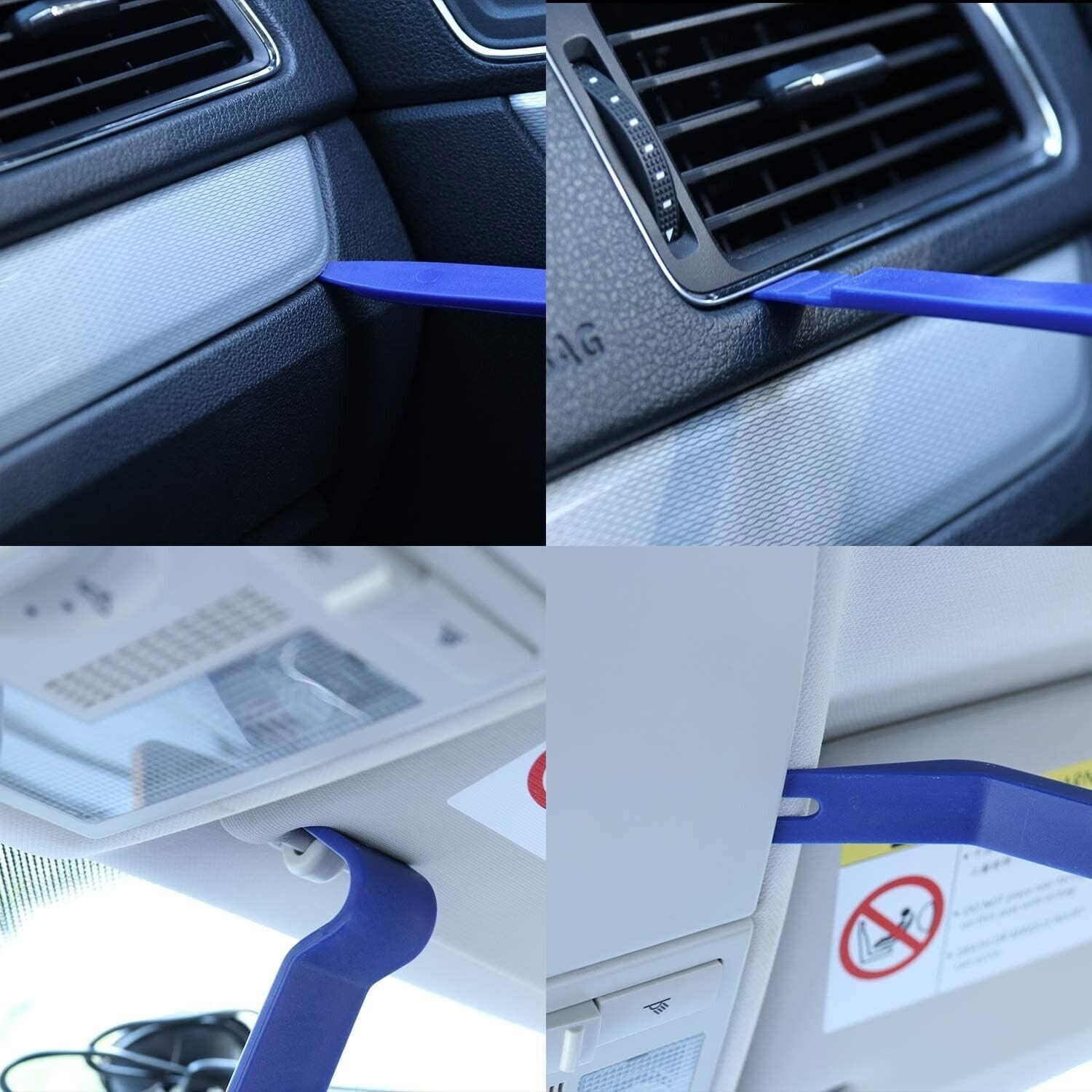 Plastic Trim Removal Pry Tool fits Car Radio Panel Door Dash Clip Fastener Bule