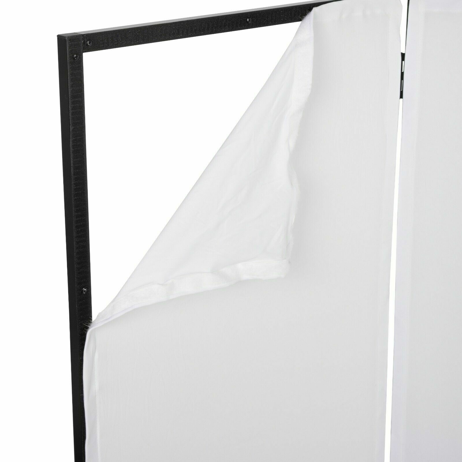 DJ Event Facade White/Black Scrim Metal Frame Booth +Travel Bag Case