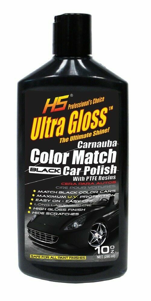 Black Car Color Wax Scratch Remover Carnauba Polish motorcycle Boat RV 10oz HS
