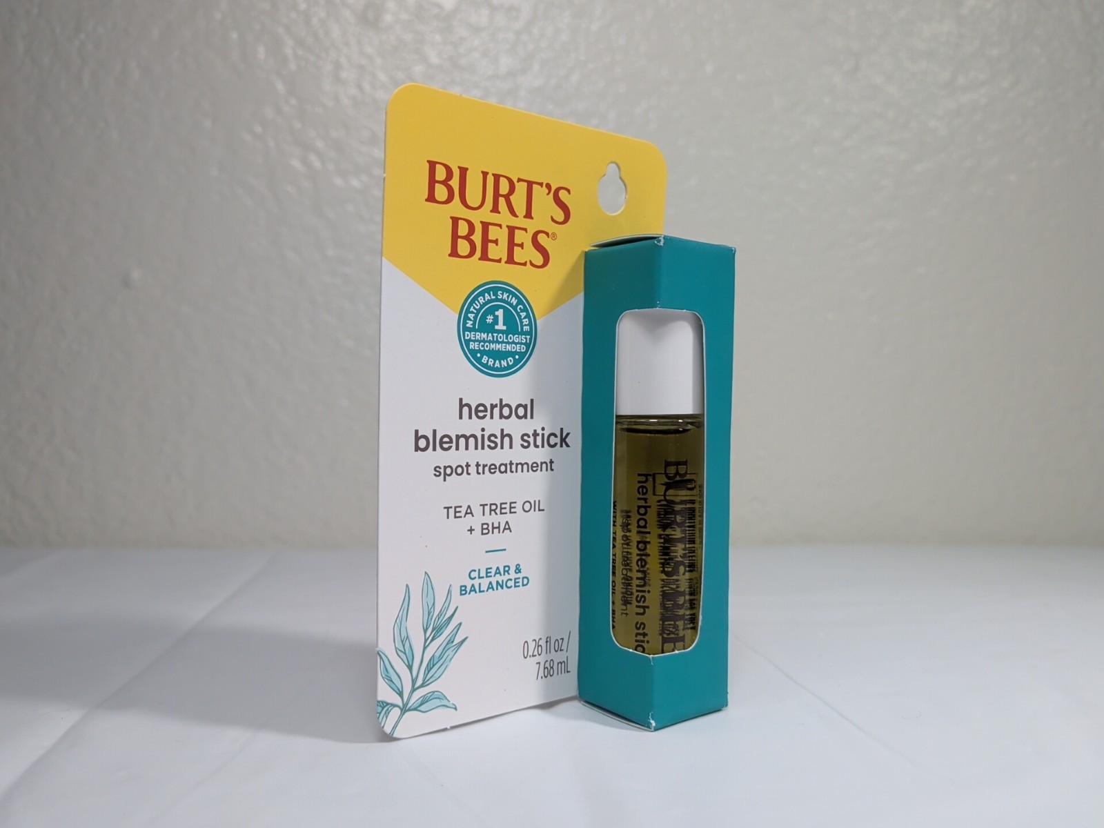 Burts Bees Herbal Blemish Stick Spot Treatment Tea Tree Oil + BHA Acne Treatment
