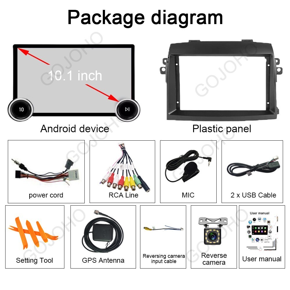 CarPlay 4+64GB For Toyota Sienna 2004-2010 Android 13 Car Stereo Radio Navi GPS