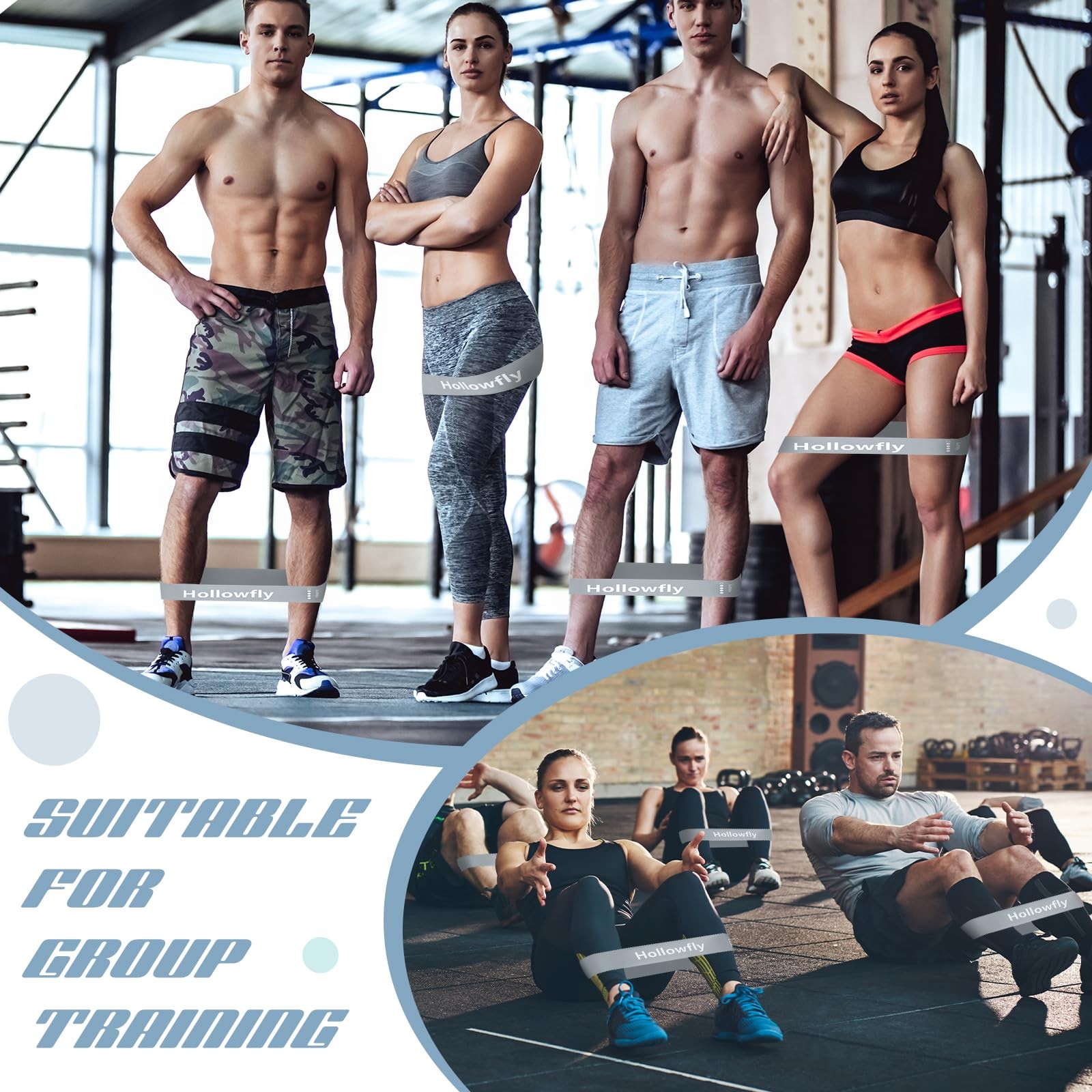 12 Pcs Latex Resistance Loop Exercise Bands for Booty Workout Stretch Exercis...