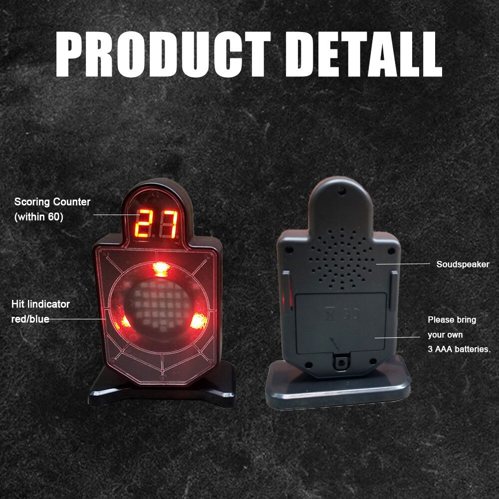 Portable Laser Trainer Target for Dry Fire Practice and Reactive Laser Shooting