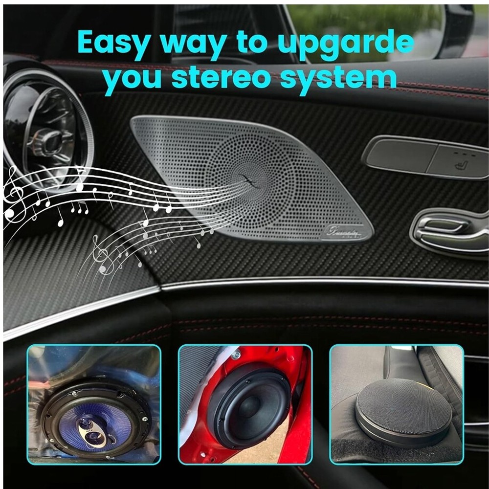 2 Pairs 6.5" Plastic 1/2" Speaker Spacer Rings Subwoofer Custom Mounting Adapter