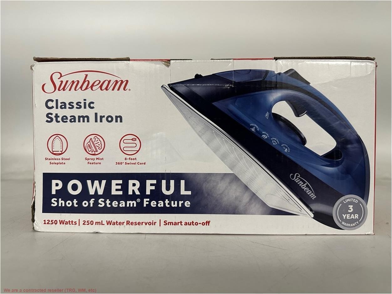 Sunbeam 1200W Classic Steam Iron with Shot of Steam Feature