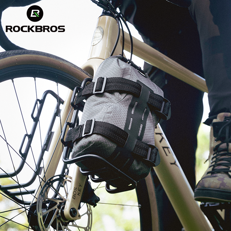 ROCKBROS Bike Front Fork Rack Quick Release Aluminum Luggage Carrier With Bag