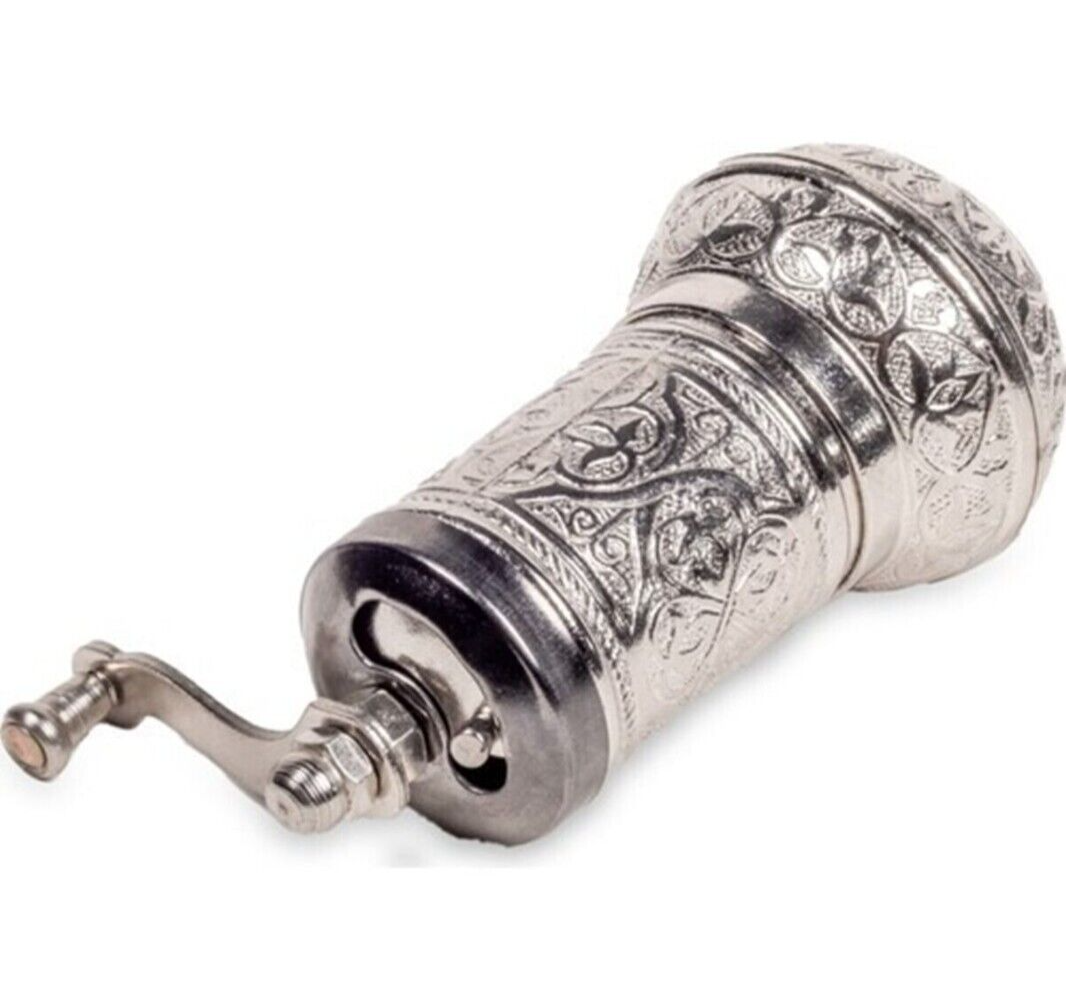 4.3'' Pepper Salt Spice Seed Mill Grinder New Silver Color Turkish