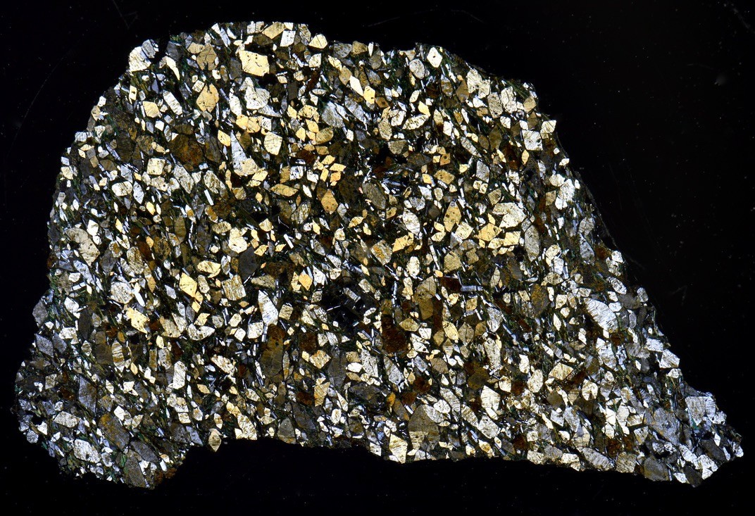 NAUJAKASITE - very rare rock from Greenland thin section microscope slide