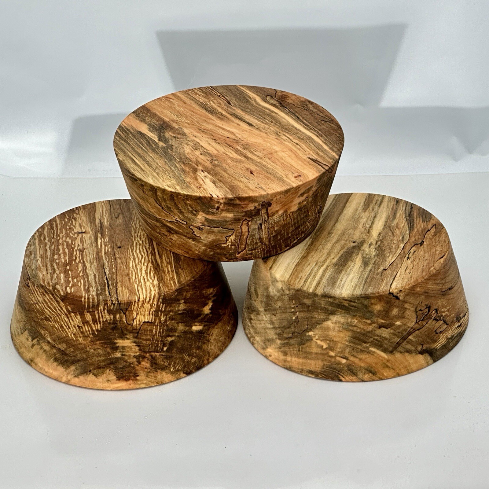 SPALTED MAPLE BOWL BLANKS, 10"X3.5" BULK LISTING, WOOD LATHE TURNING STOCK