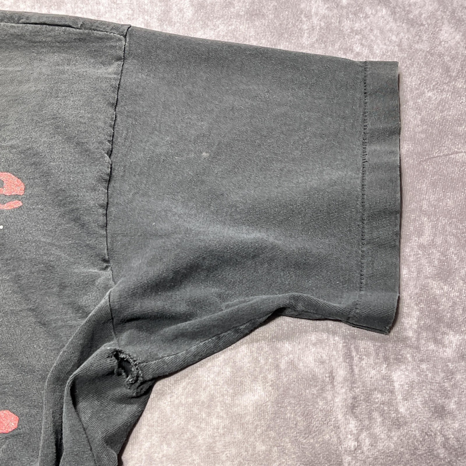 VTG Winston Racing Shirt Mens XL Black Thrashed Faded USA Made Single Stitch 90s