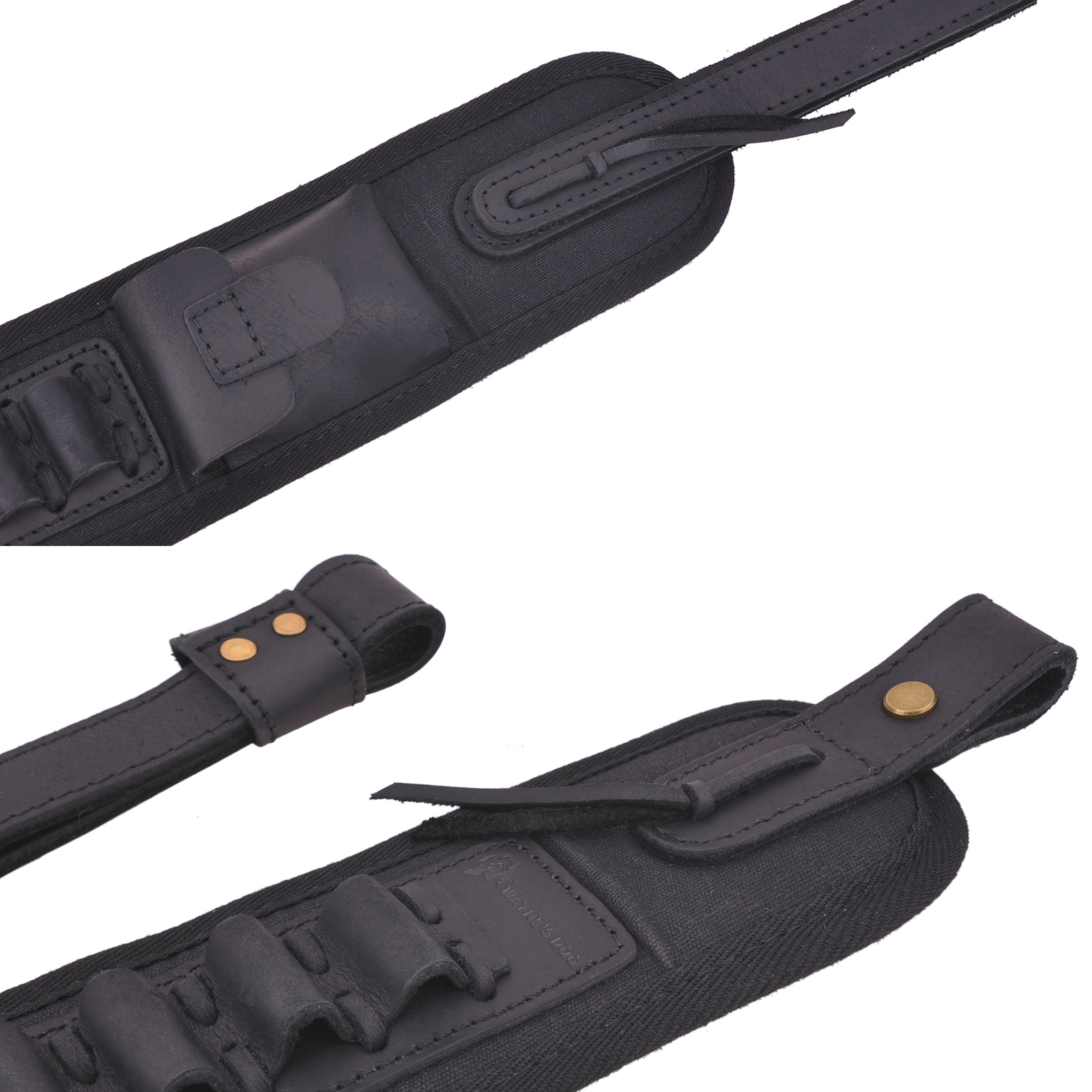 WAYNE'S DOG Durable Leather Rifle Sling Shotgun Strap for .22MAG.30/30.308 12GA