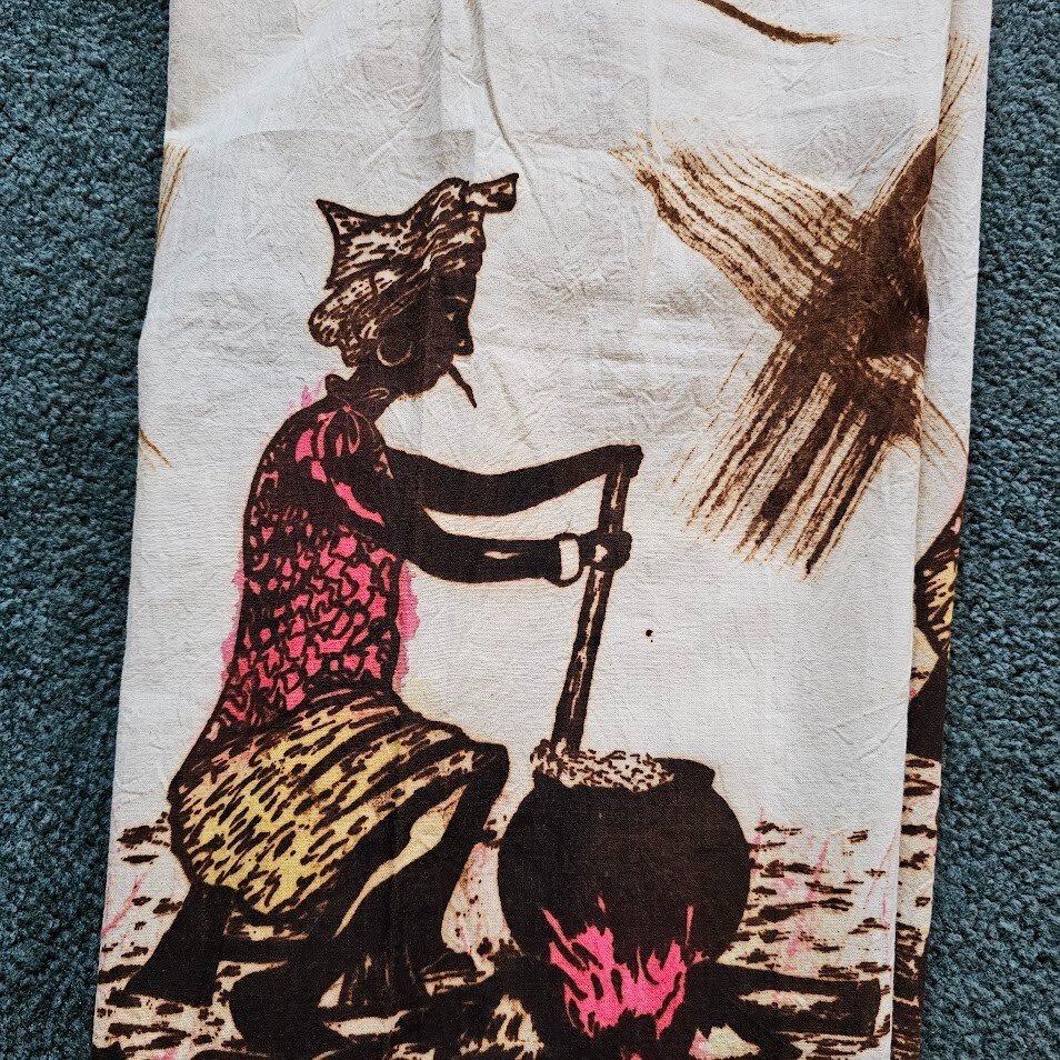 Vintage African Folk Art Tourist Souvenir Ethnic Karate Unisex Lounge Pants OS