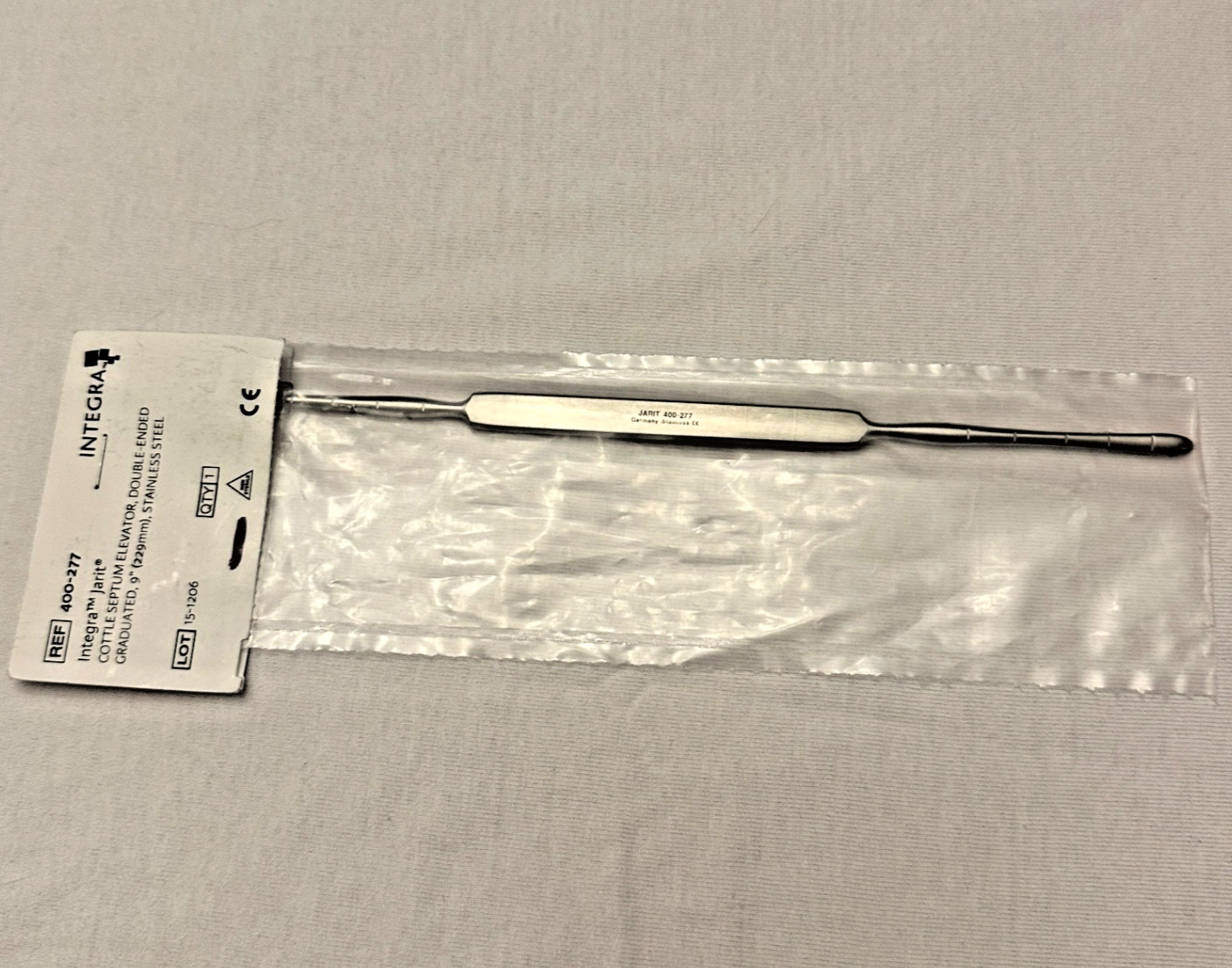 Integra Jarit 400-277 Cottle Septum Elevator, Double Ended  Graduated 9"