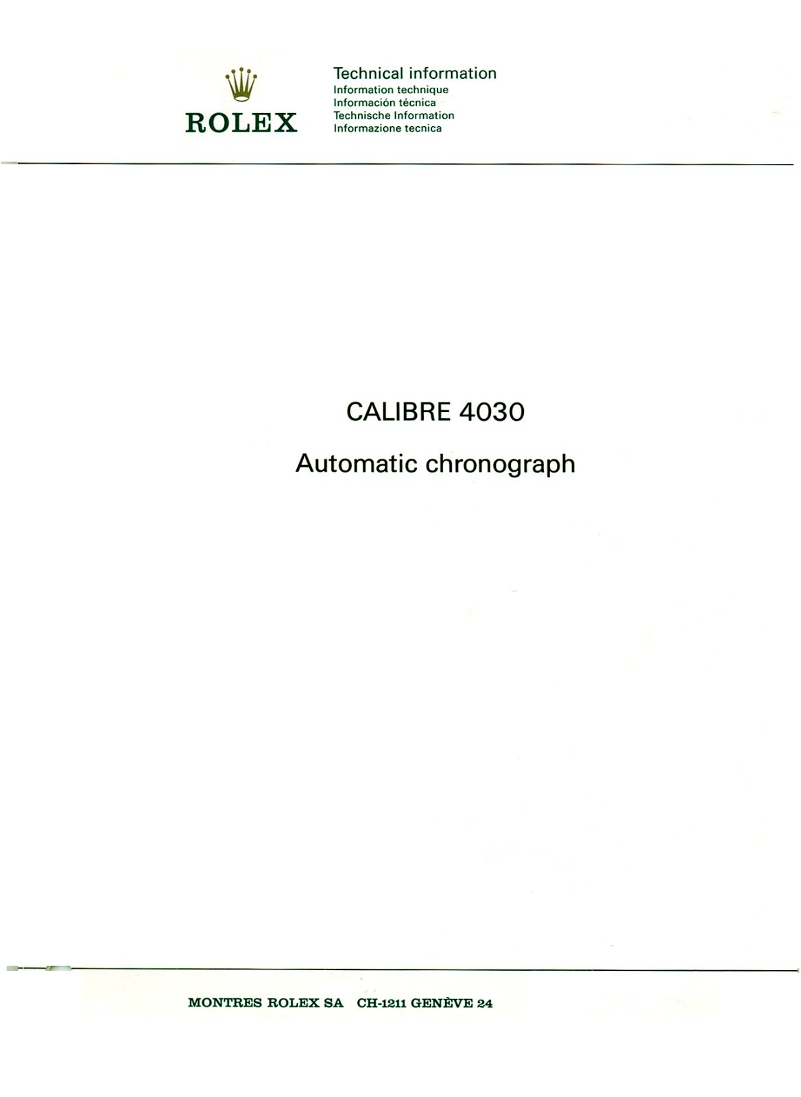 ROLEX MANUAL 2010 A TECHNICAL SERVICE CATALOG INFO SERVICE SPARE PART TECHNICAL