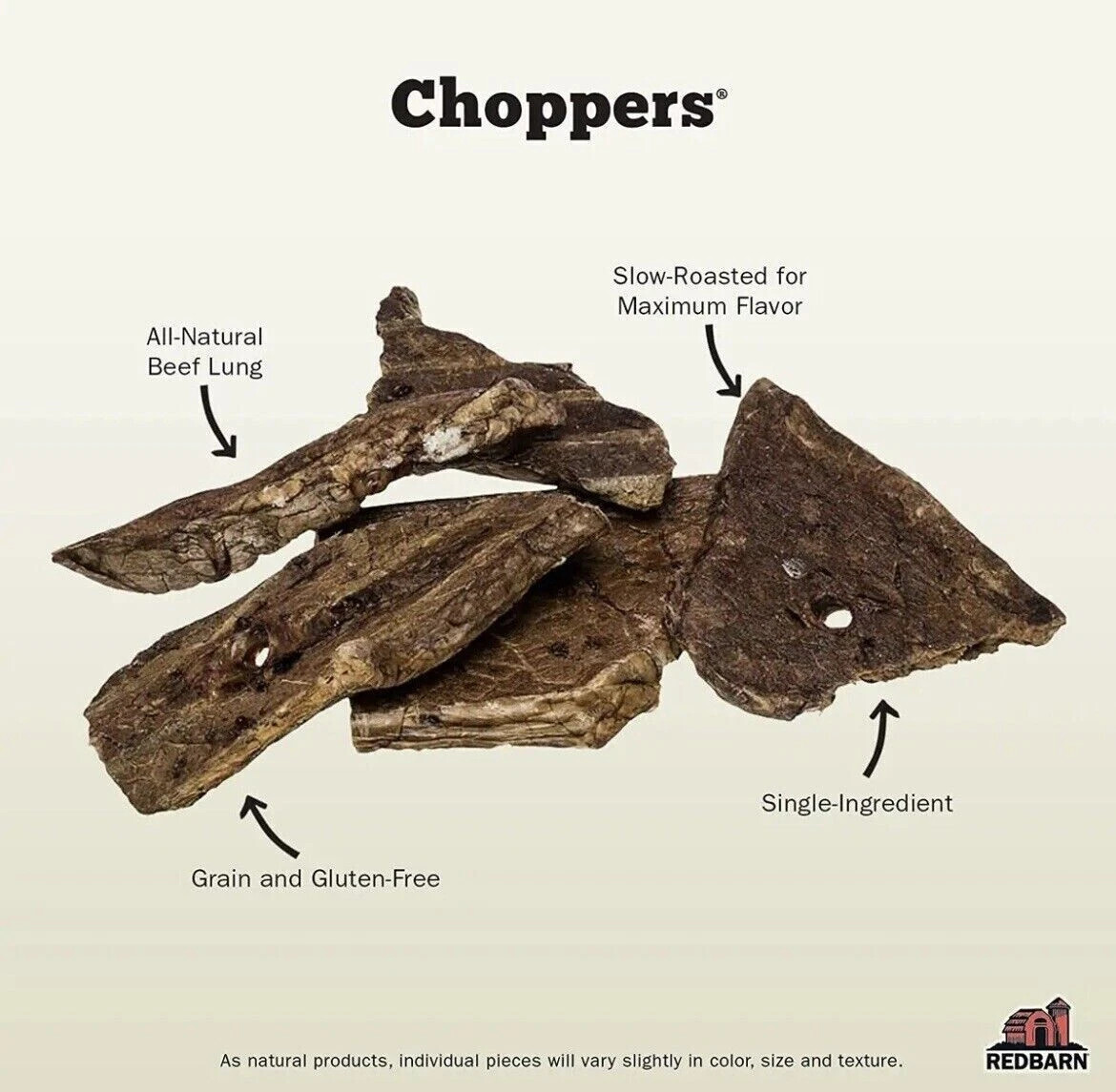 Redbarn Beef Lung Choppers Dog Chew treats (4 Pack)*