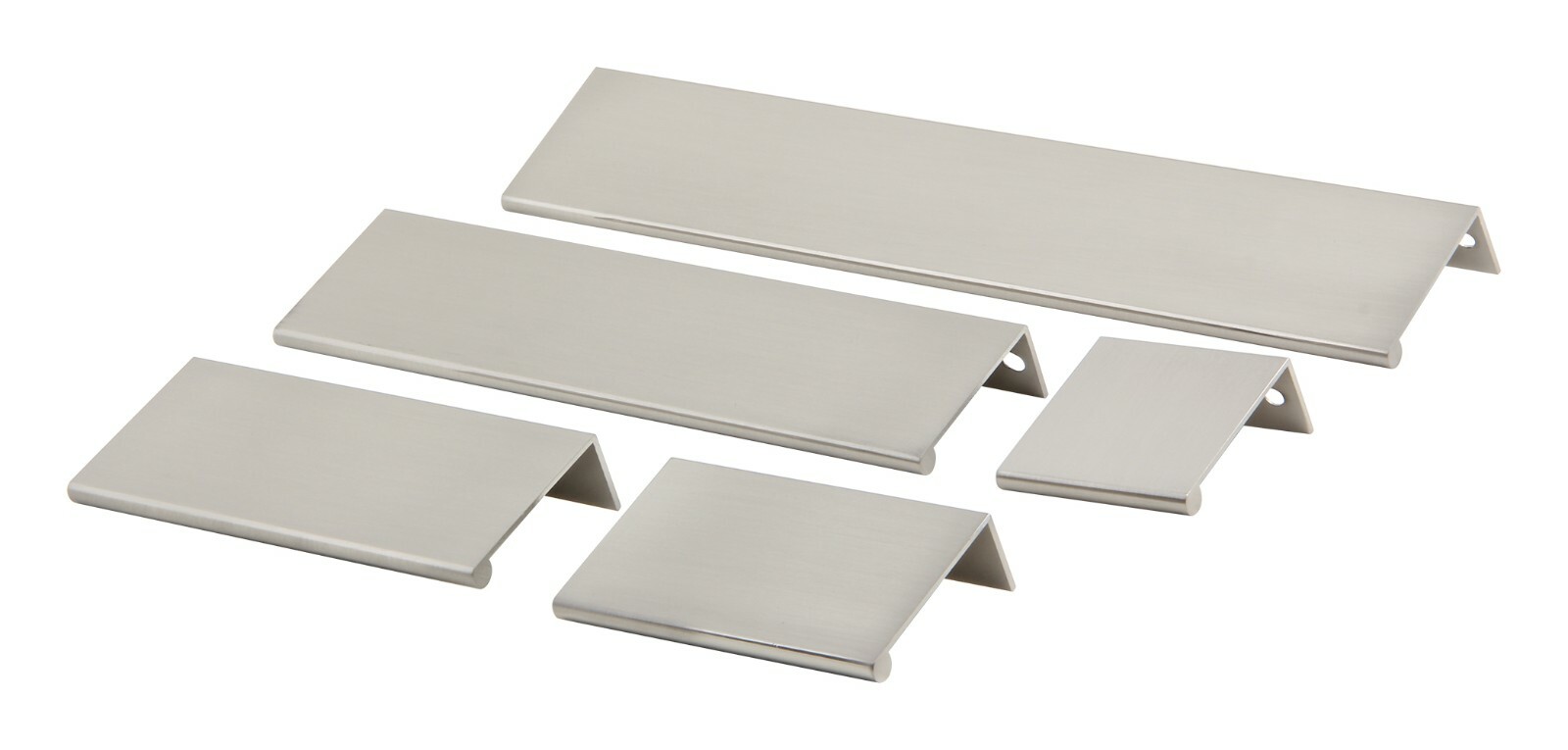 Silverline Finger Edge Pulls Aluminum Cabinet Door Drawer Handle / wood screws.