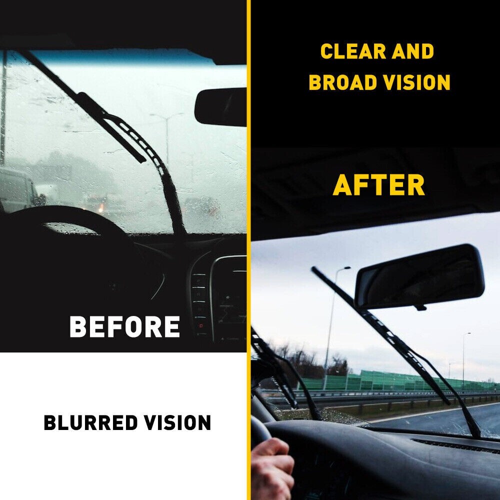 8PCS 28" Universal Car Bus Silicone Frameless Windshield Wiper Refill Blade Part