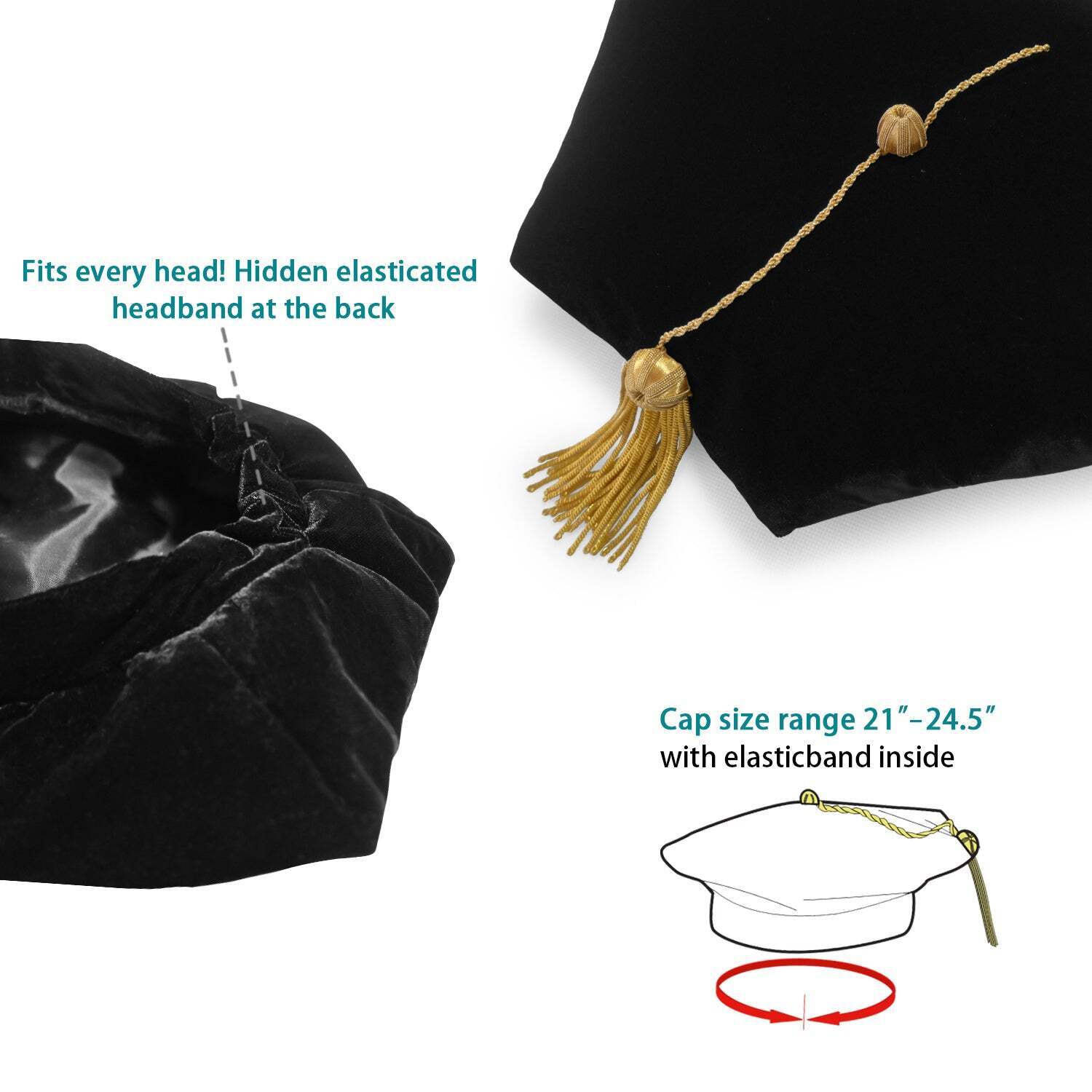 Endea Graduation Doctoral Tam with Six Sides
