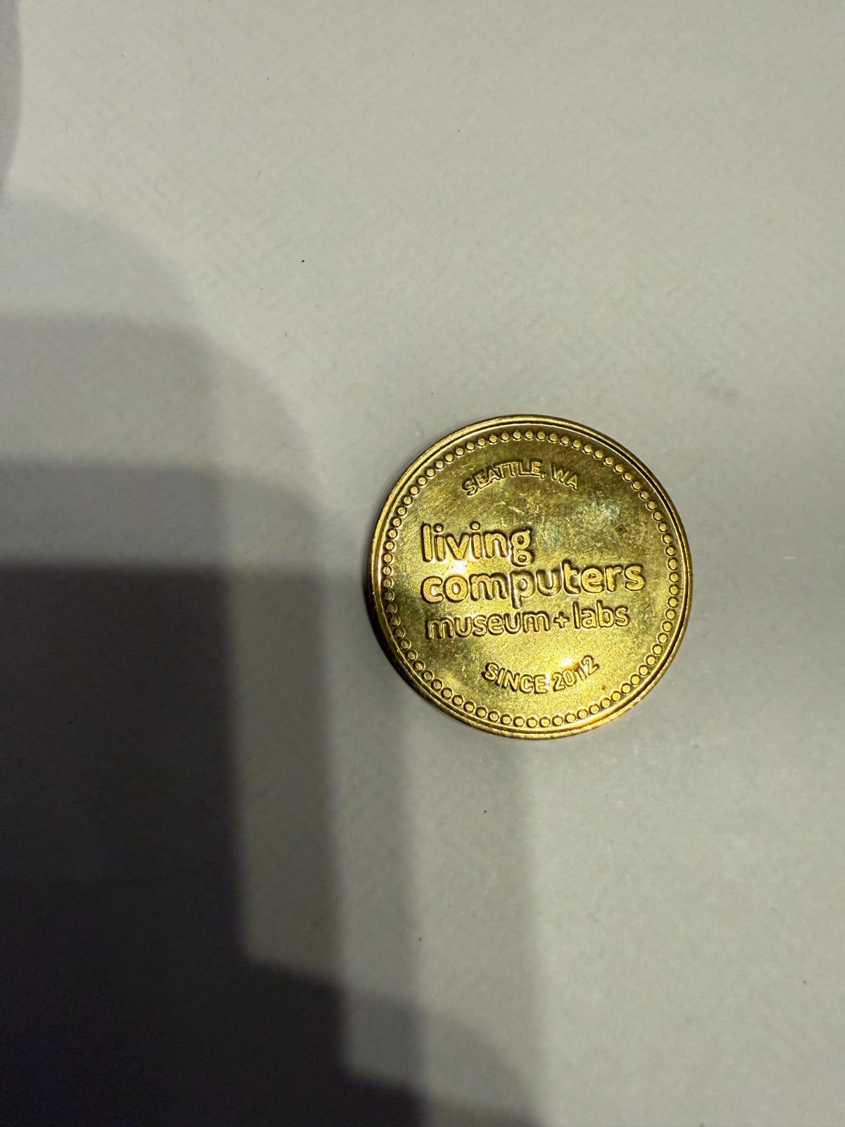 Living Computers Museum Token , The Bit Zone Seattle WA, Paul Allen Tech History