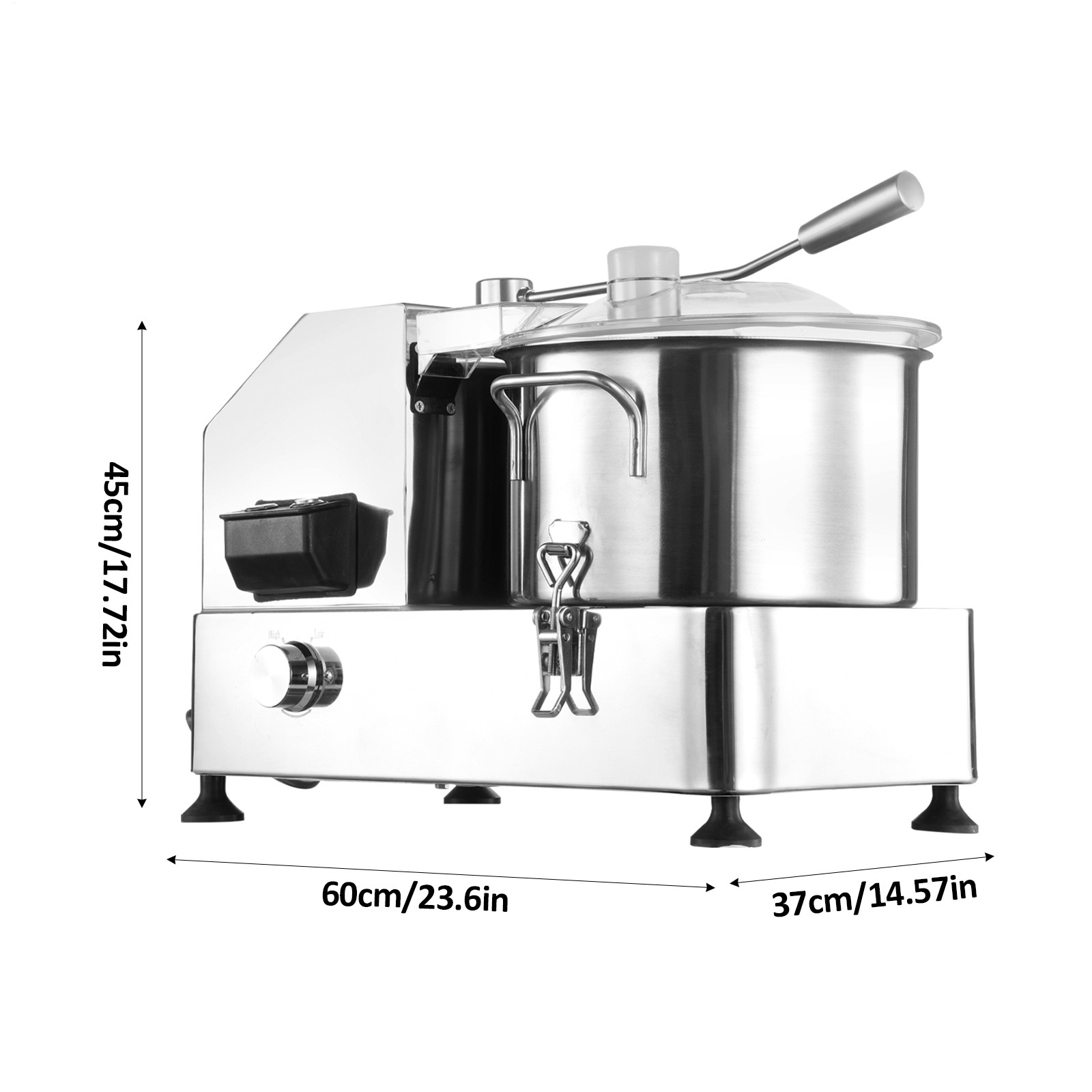 Commercial Food Processor Stainless Steel 1500W Electric Vegetable Meat Chopper-