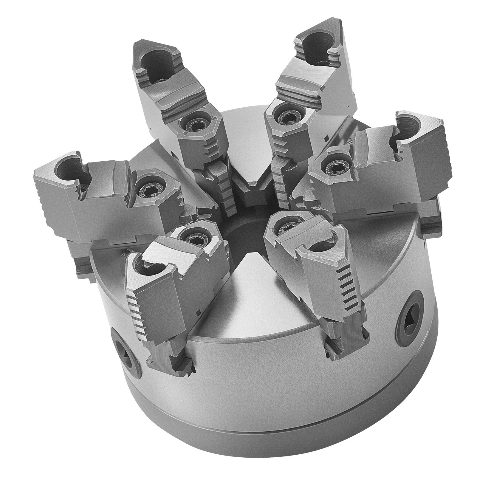 6 Inch 6-Jaw Self-Centering Lathe Chuck with D1-4 Cam Lock Backing Plate