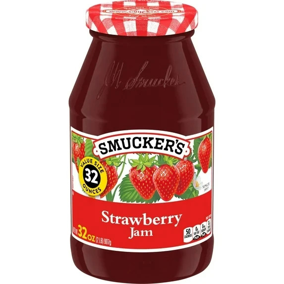 (2 pack) Smucker's Strawberry Jam, 32 Ounces
