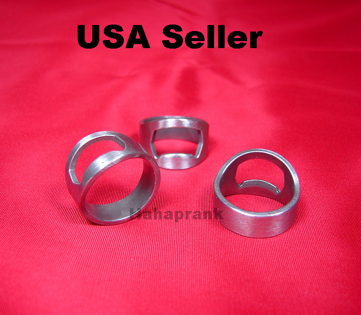 3 Bottle Opener Rings - Stainless Steel Beer Opener