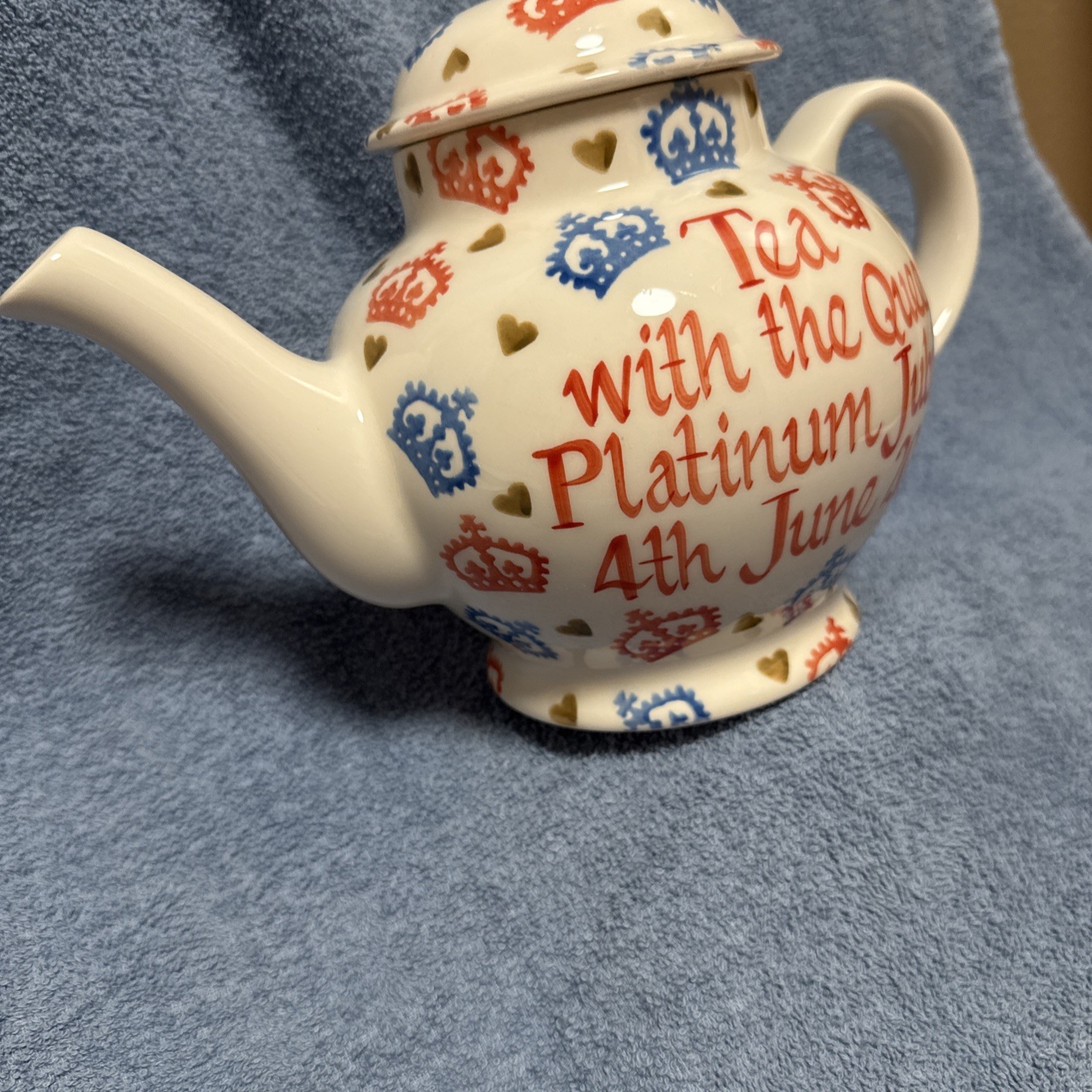Emma Bridgewater Platinum Jubilee Tea with the Queen June 4 2022 Crown Hearts