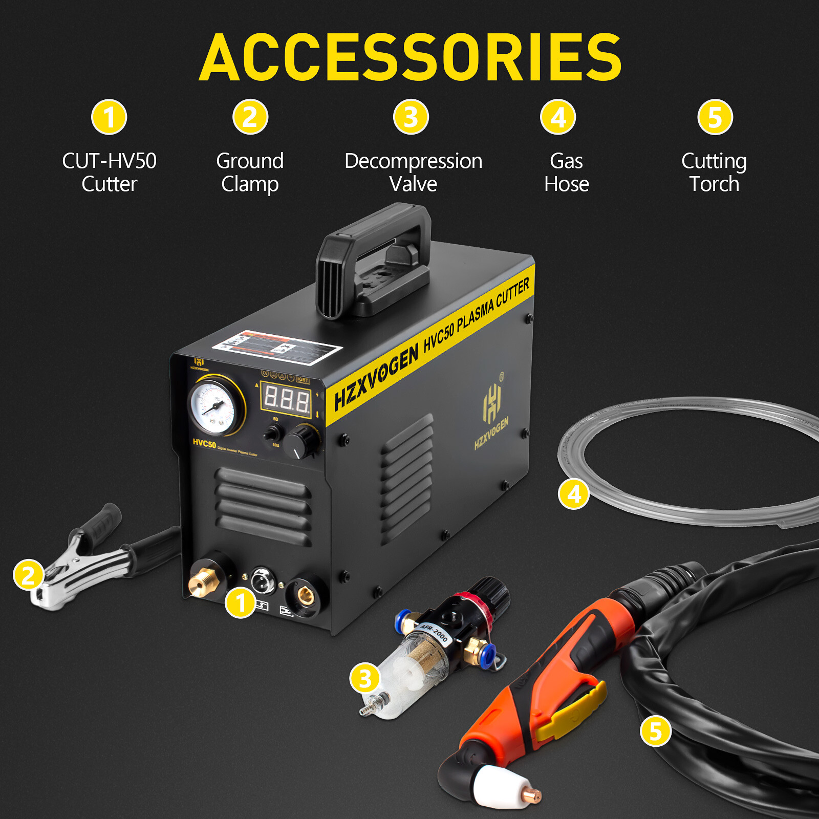 Powerful Air Plasma Cutter 110/220V IGBT Contact Touch Arc Cutting Machine 40Amp