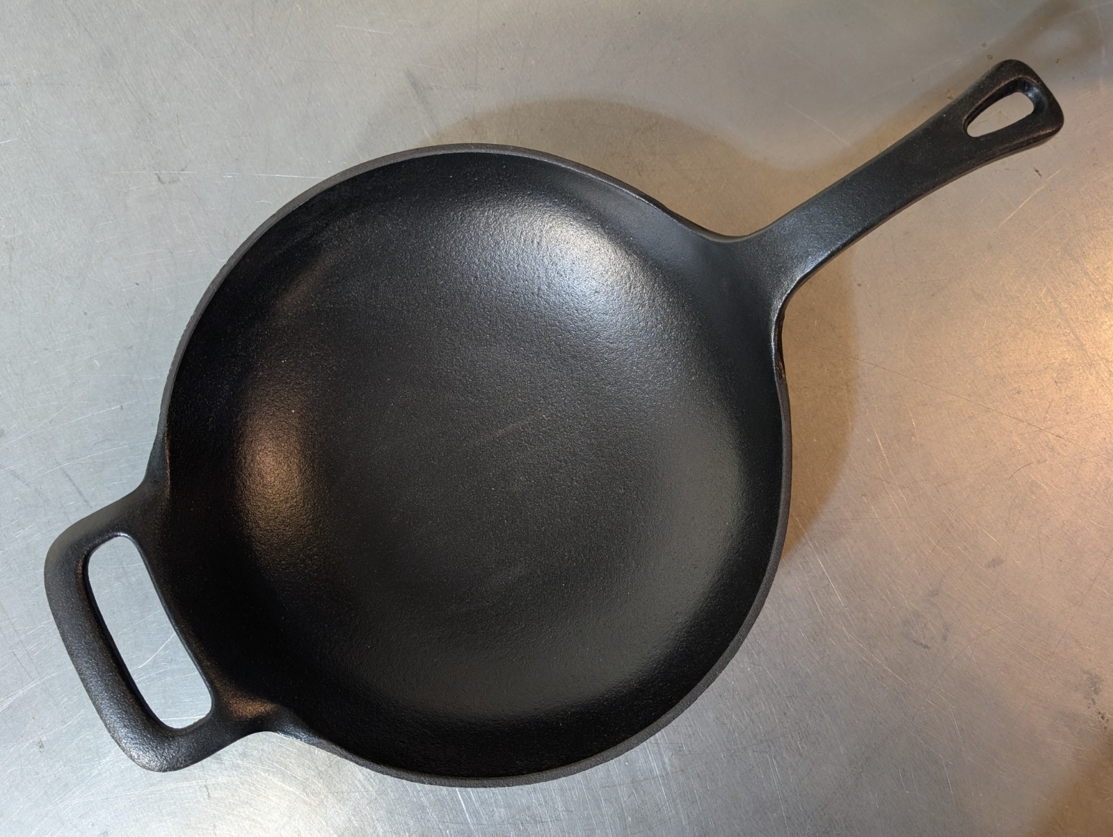 Premium MEI Kitchen 12.5" Enameled Cast Iron Wok w/Lid