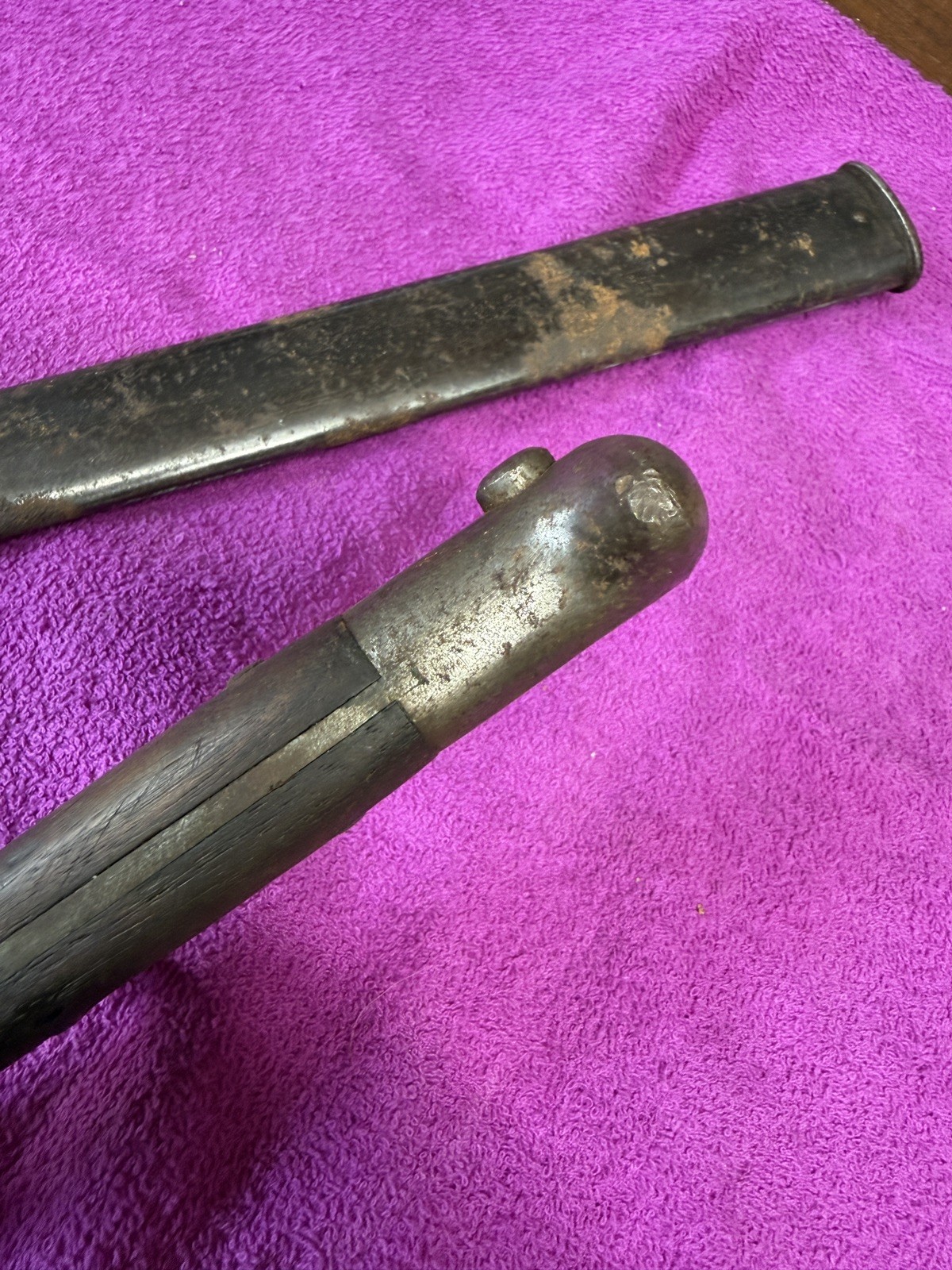 US ARMY PRE WWI US KRAG JORGENSEN BAYONET-DATED 1902-WITH SCABBARD