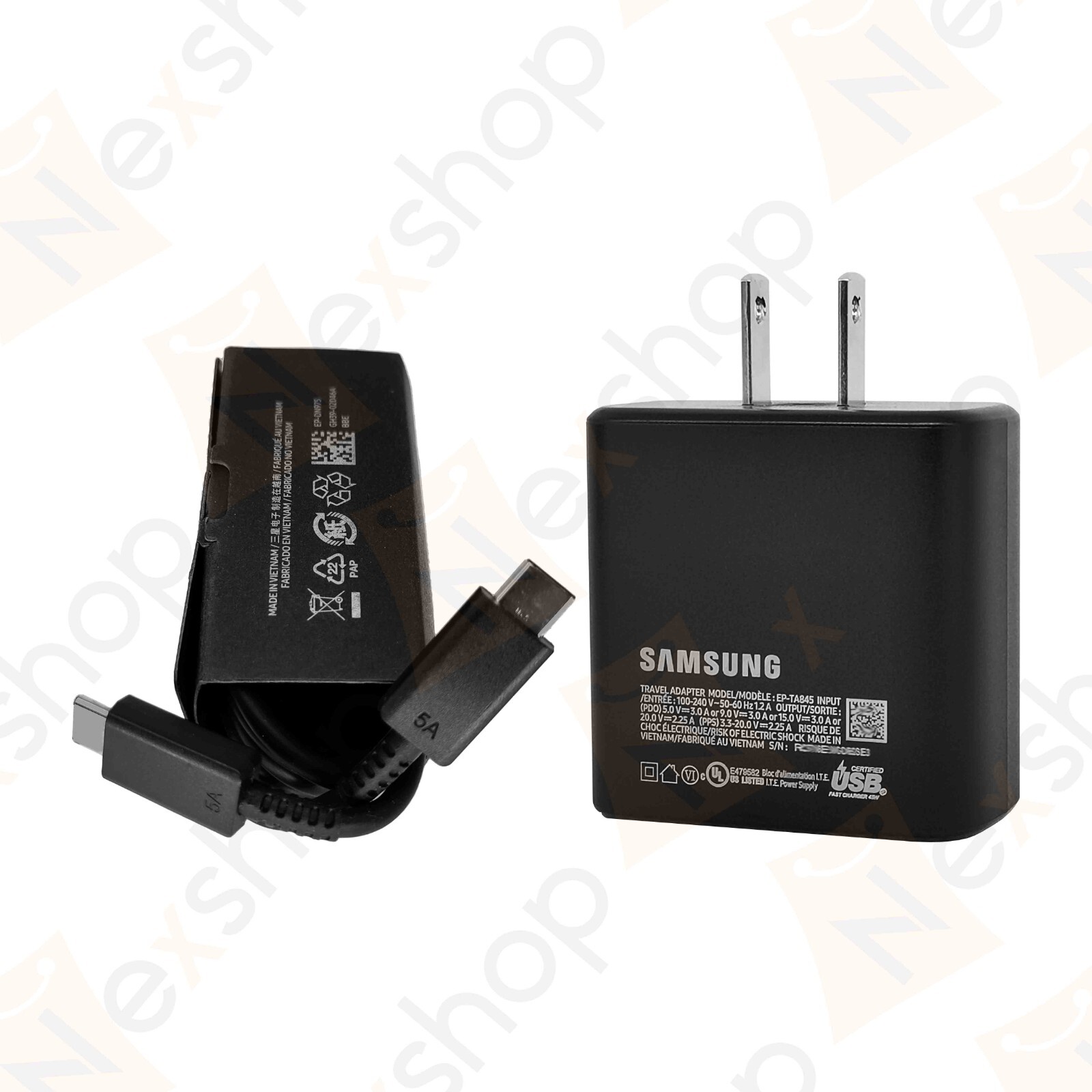 Original Samsung Galaxy S23/S24 +/Ultra 45Watt USB-C Super Fast Charger & Cable
