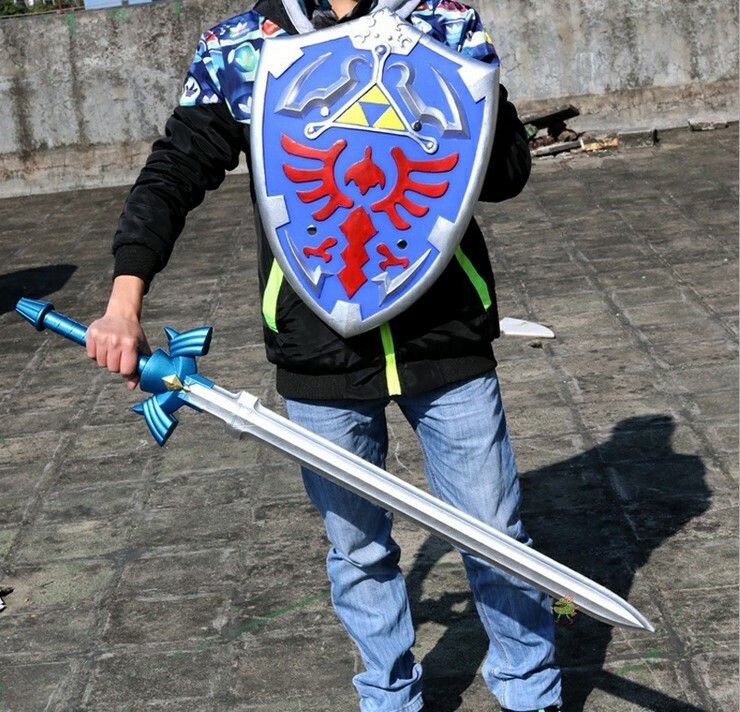 Legend of Zelda Link Hylian Master Skyward Sword Bow Shield PU Foam Prop Costume