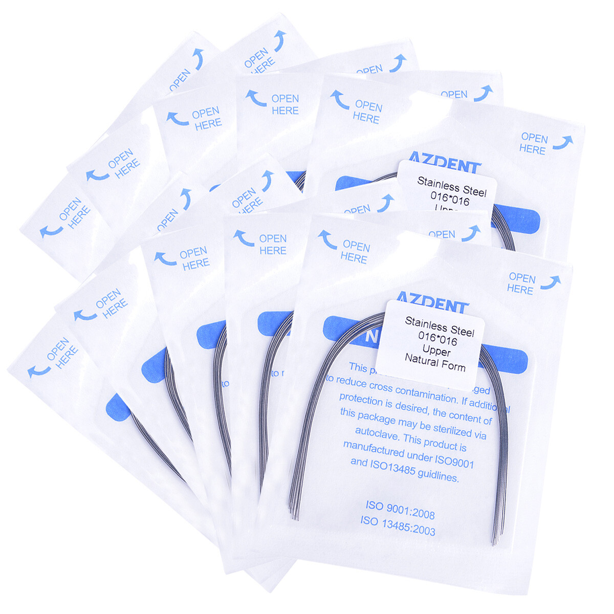 AZDENT Dental Orthodontic Arch Wire Stainles Steel Rectangular Ovoid/Nature Form