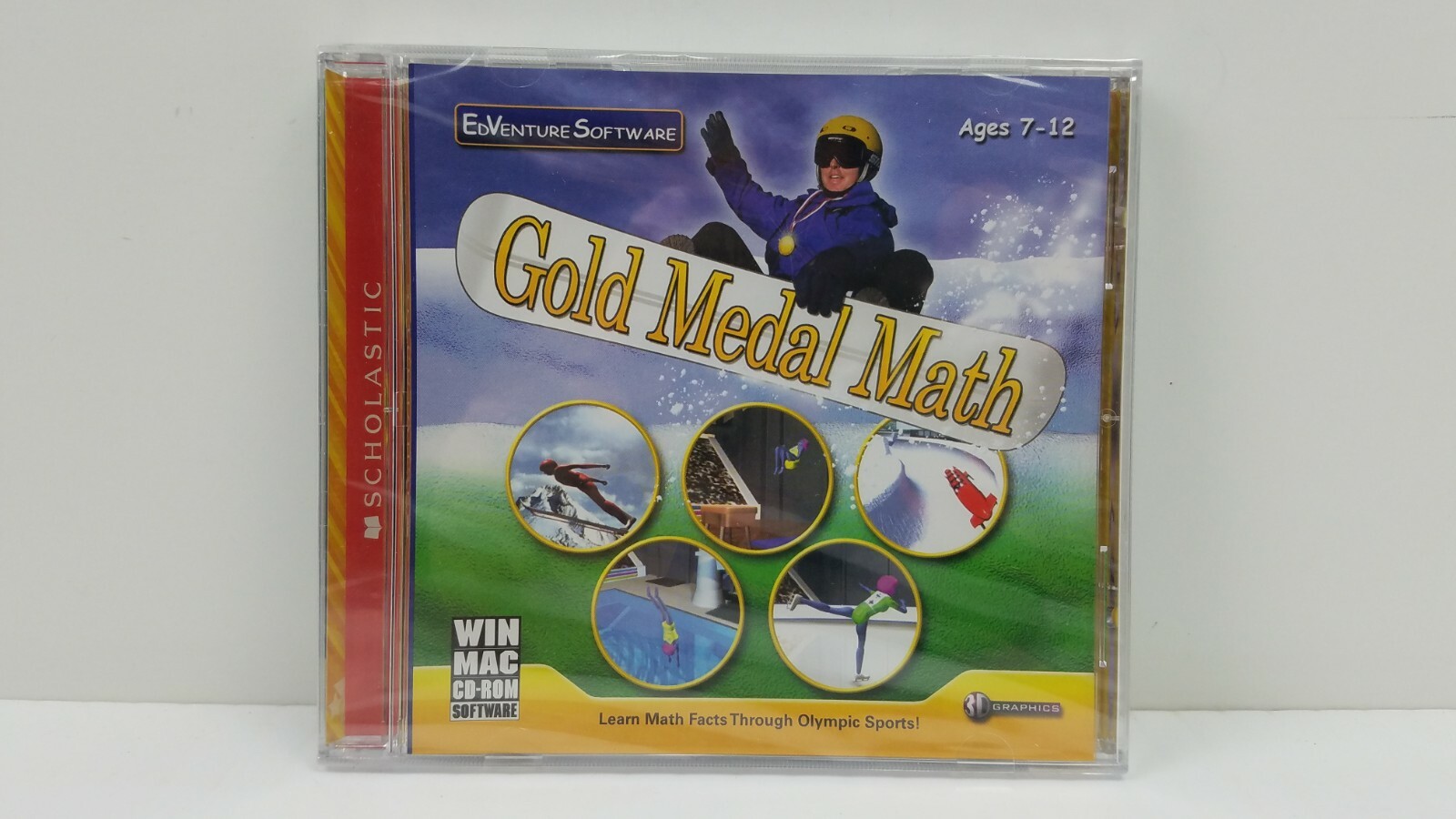 Gold Medal Math (Windows/Mac, 2002, EdVenture Software) Ages 7-12 Brand New