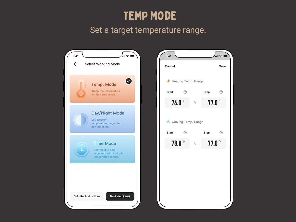 Bluetooth Thermostat Temperature Controller Heating Cooling Incubator Greenhouse