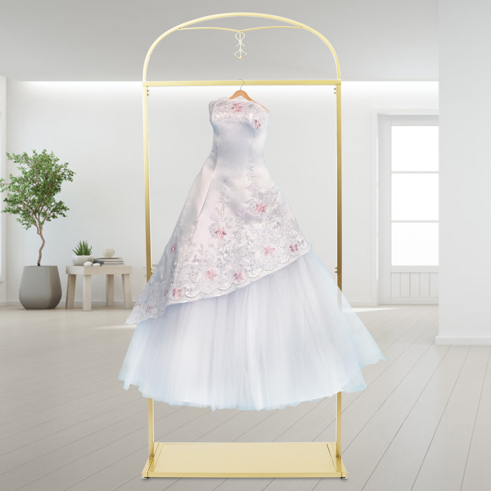 Wedding Dress Rack Gold Wedding Dress Display Stand Modern Simple Clothing