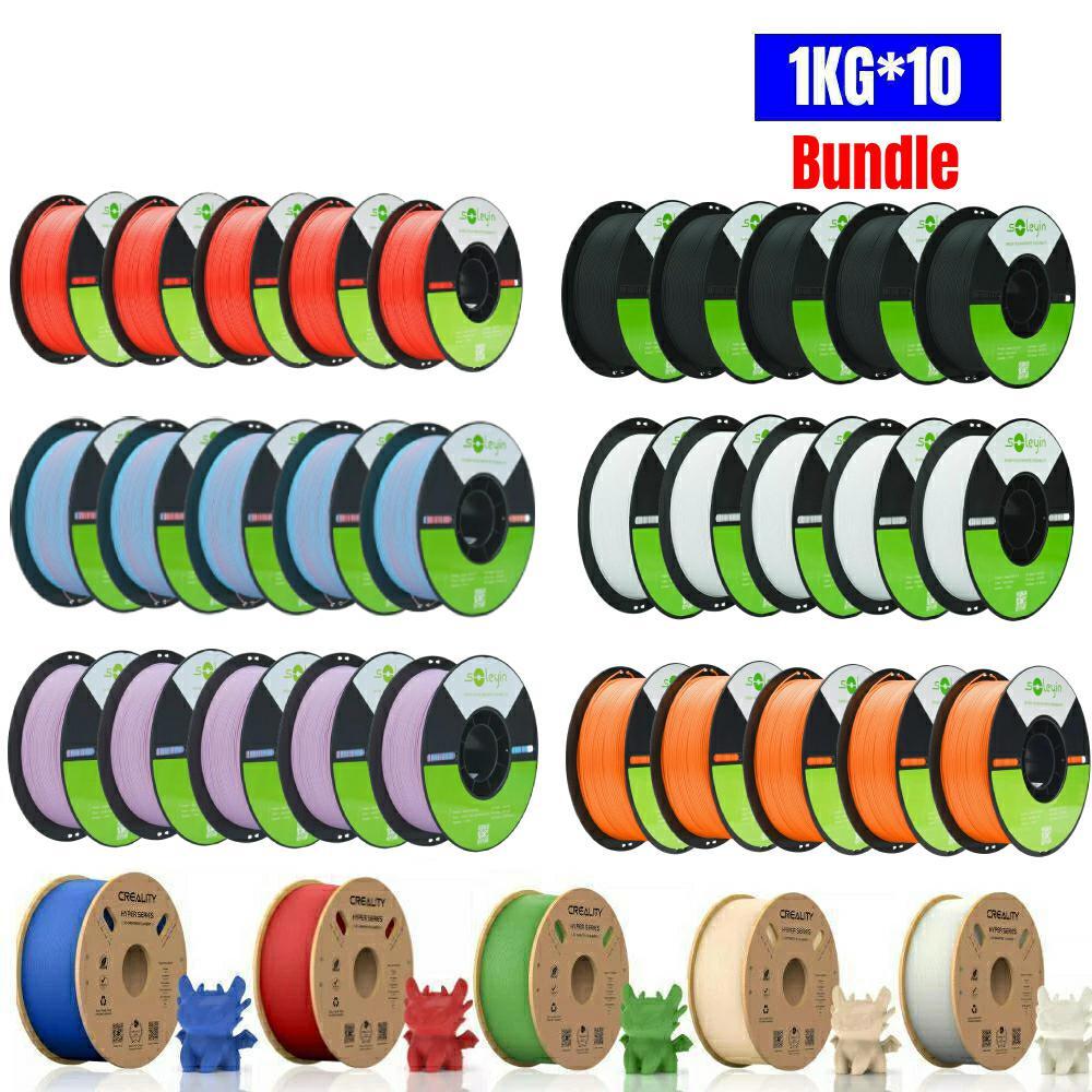 10KG Creality 3D Printer Filament Soleyin Ultra PLA/Hyper PLA 1.75mm High Speed